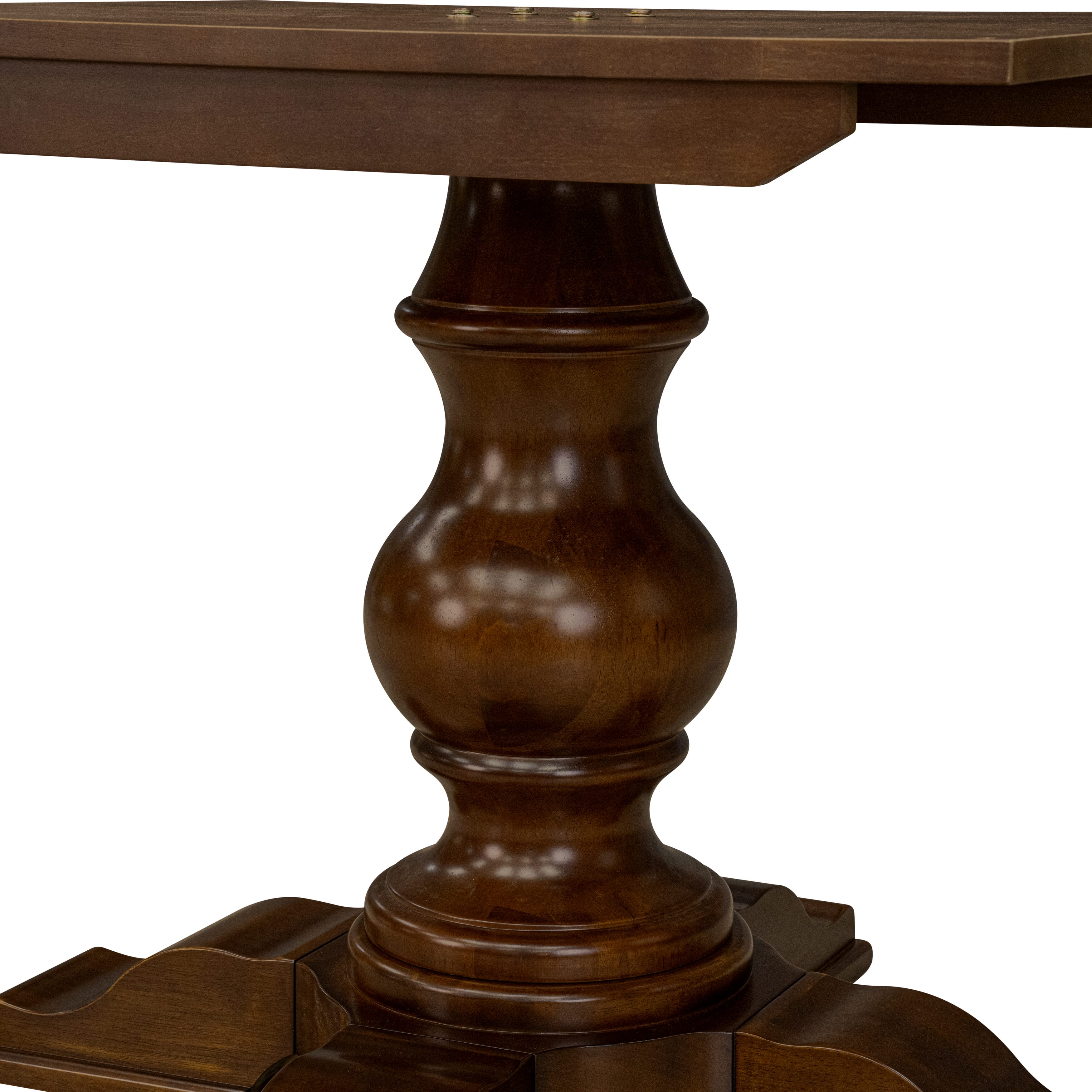 Luxe by East West Furniture - E5T-ESP-TP - A Wooden Mid-Century Dining Table with Butterfly Leaf Oval tabletop � Espresso Finish