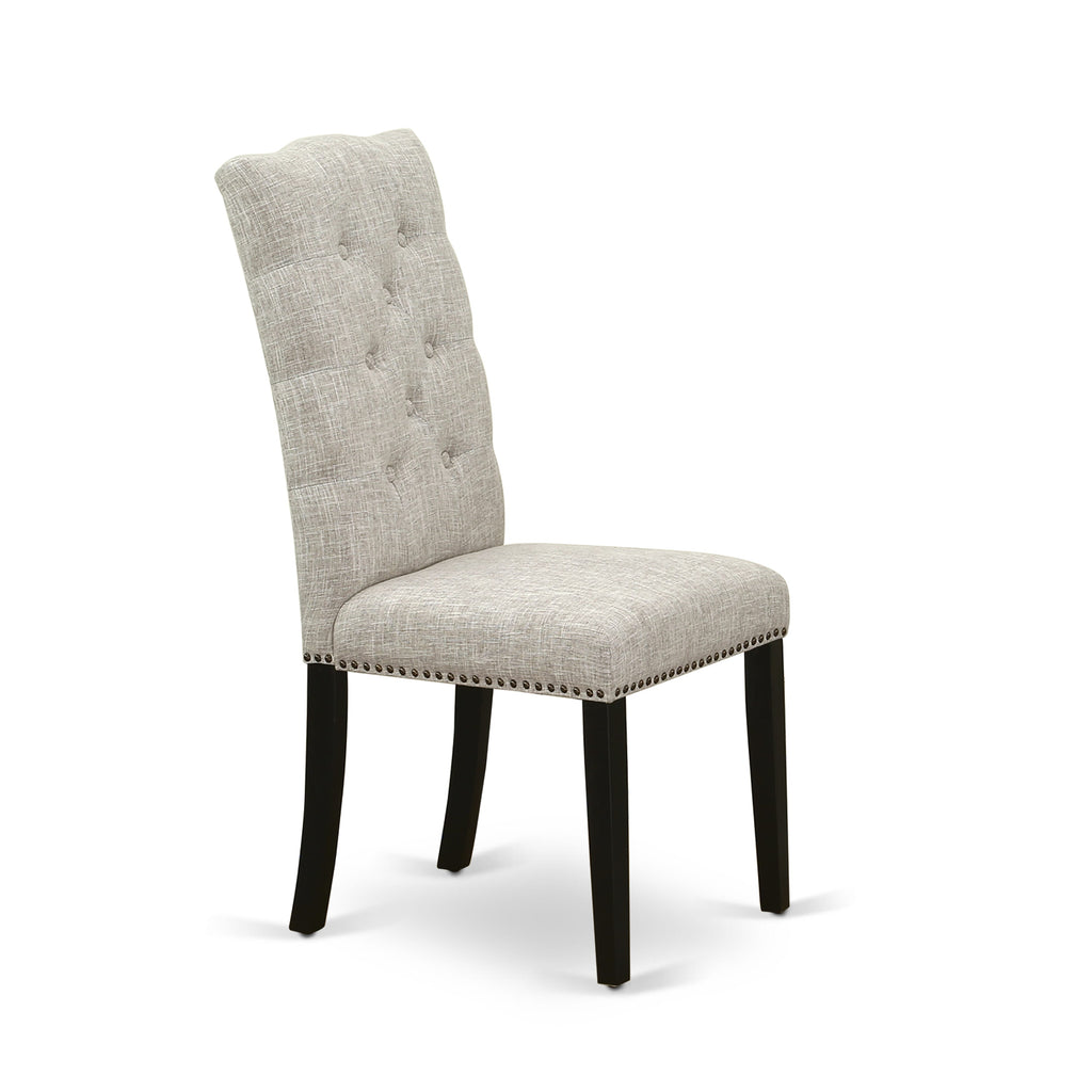 Luxe East West Furniture X12EL-006-35 13-piece Modern Dining Room Table Set a Rectangular Kitchen Table and 12 Doeskin Linen Fabric Dining Chair