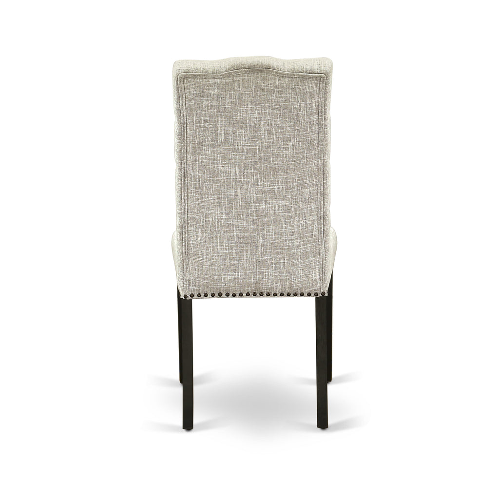 Luxe East West Furniture X12EL-006-35 13-piece Modern Dining Room Table Set a Rectangular Kitchen Table and 12 Doeskin Linen Fabric Dining Chair