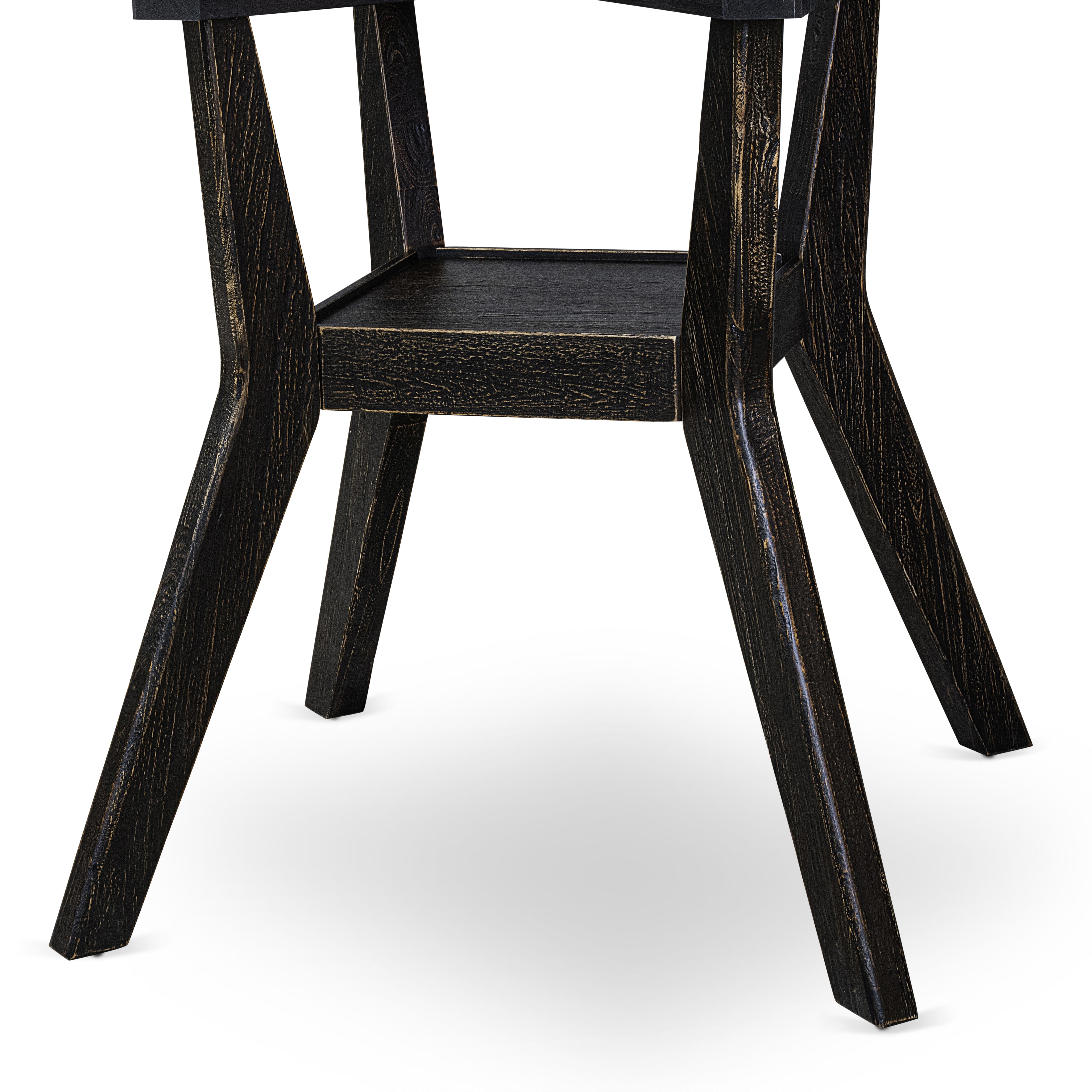 Luxe by East West Furniture - F8CY7-511-33 7-Piece Kitchen Dining Table Set Consists of a Round Wooden Table and 6 Brown Textured Polyester Chairs with High Back, Sand Blasting Black Finish.