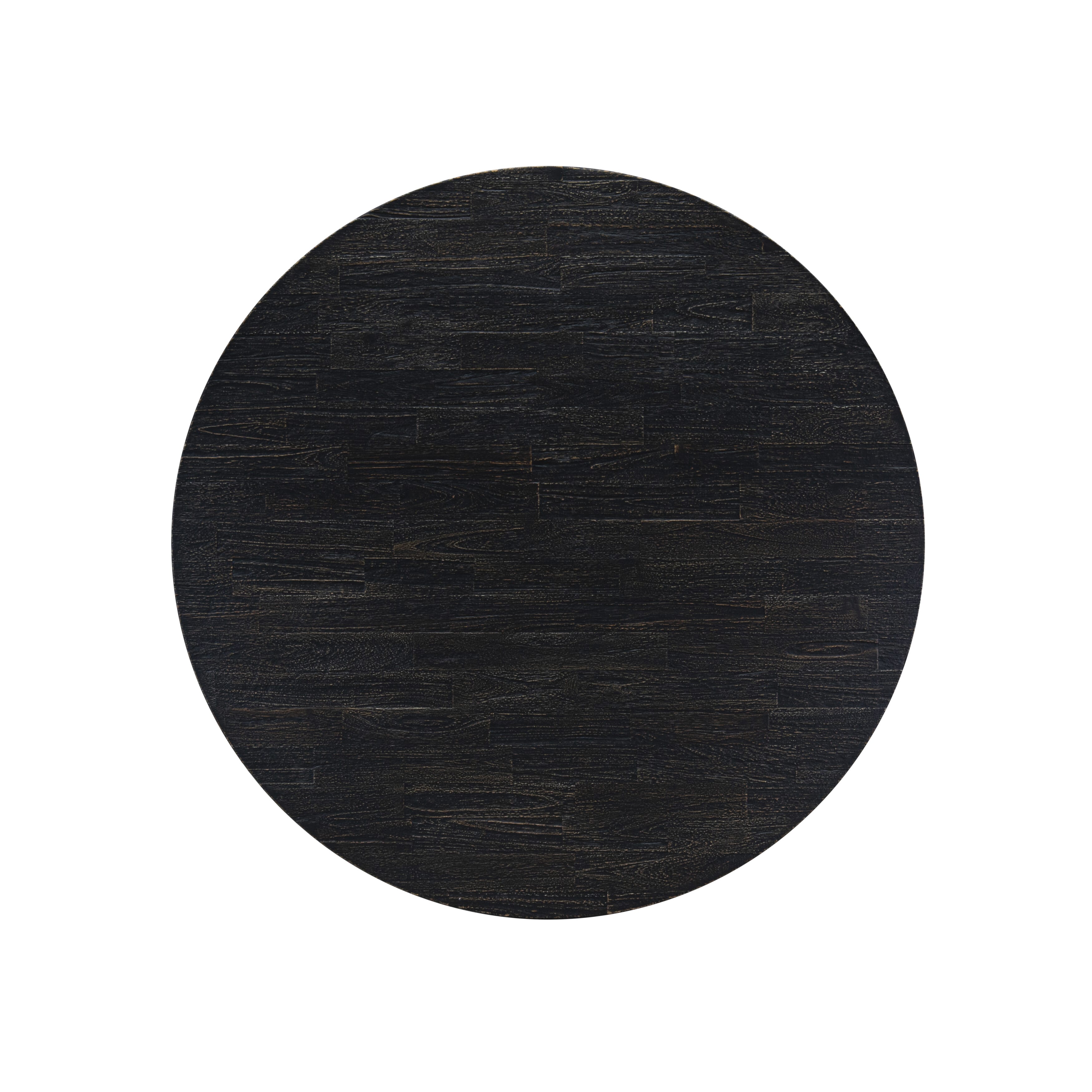 Luxe by East West Furniture - F5AM5-411-28 - 5-piece Dining Table Set consists of a Dining Table and 4 Beige Polyester Fabric Dining Chairs with High Back - Sand Blasting Black Finish