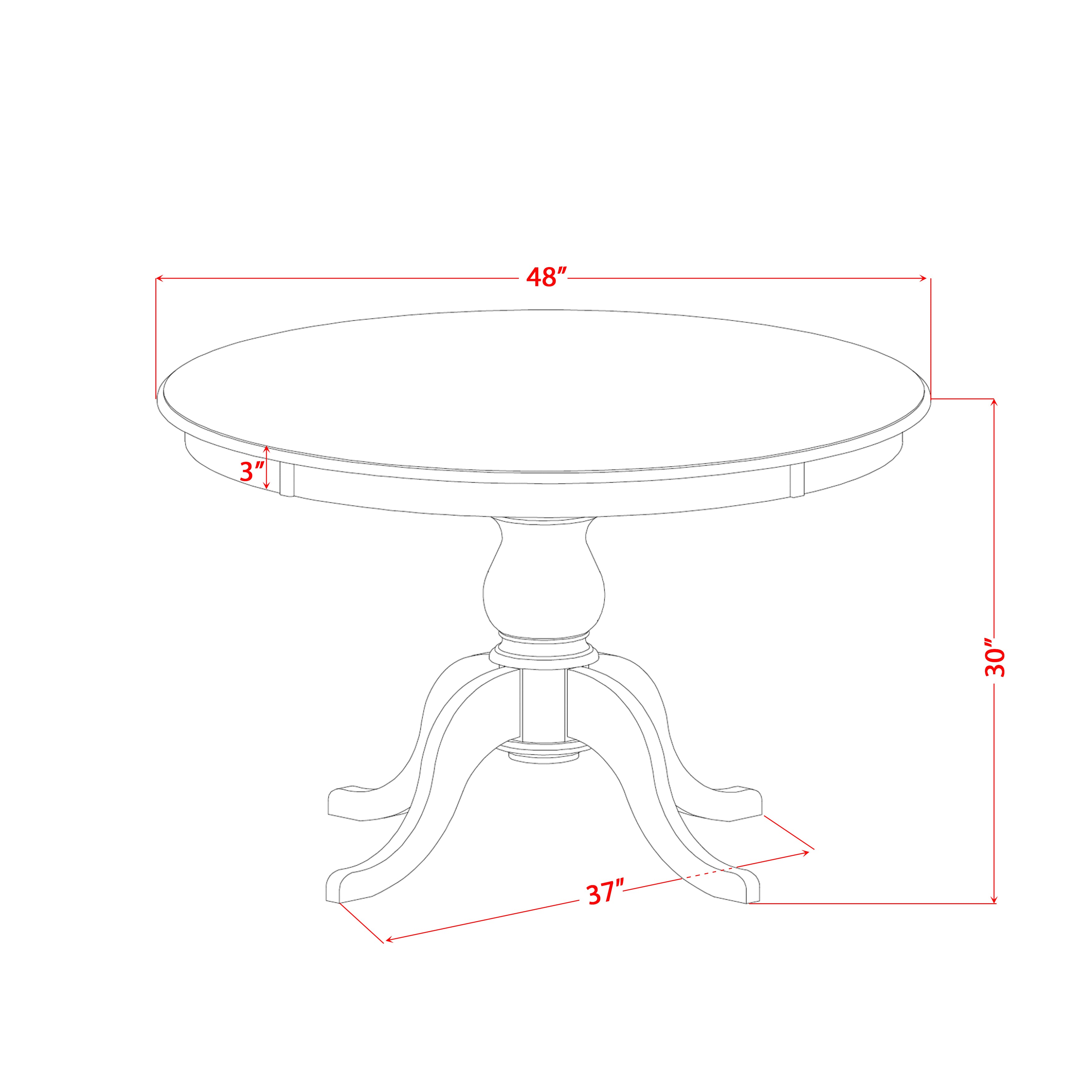 Luxe by East West Furniture F6DA7-411-32 7-piece Dining Set included a dining table and 6 Light Beige Linen Fabric parsons chairs with Button Tufted Back - Sand Blasted Black