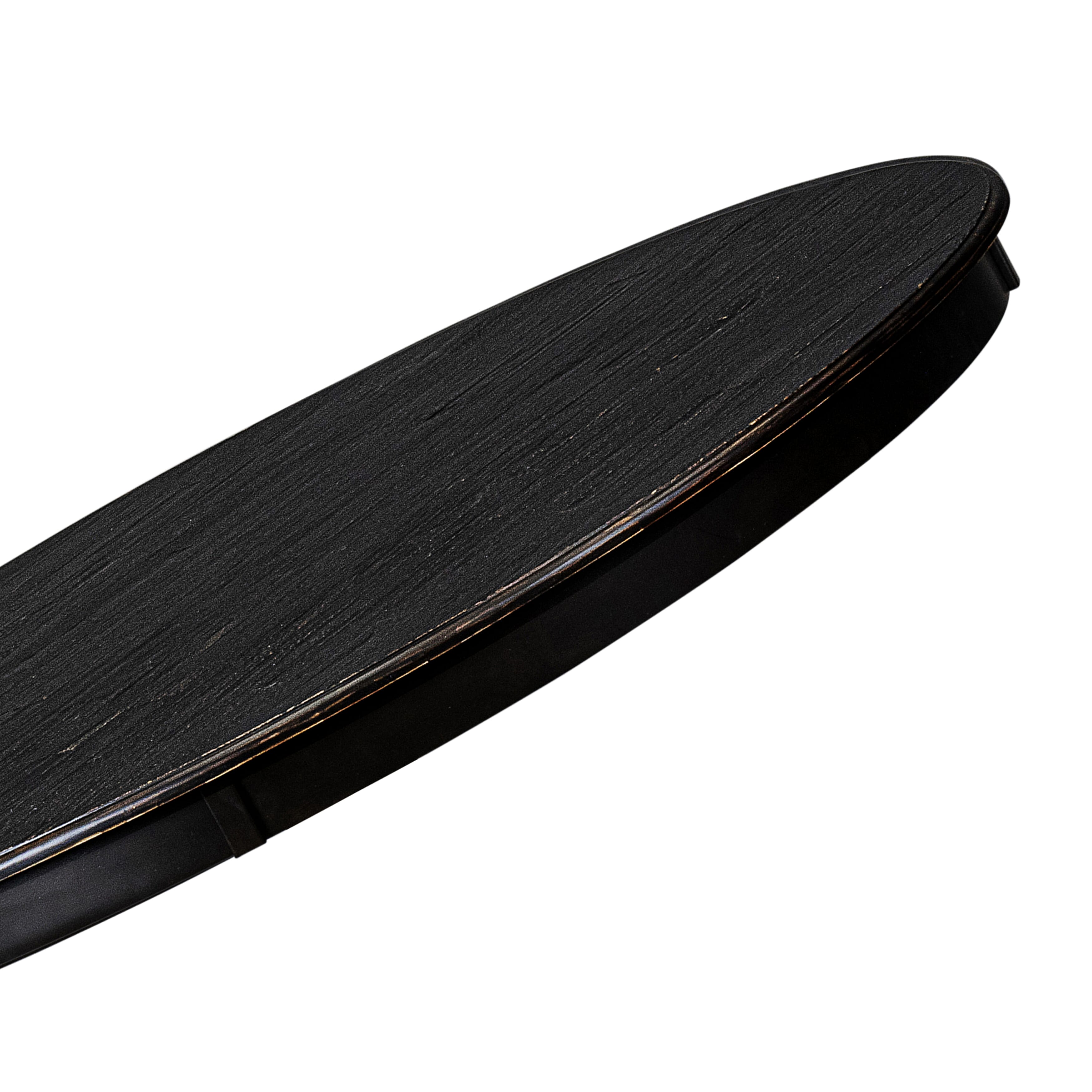 Luxe by East West Furniture - F6TY7-411-33 - 7-piece Dining Room Set consists of a Dining Table and 6 Brown Polyester Fabric Mid Century Modern Chair with High Back - Sand Blasting Black Finish