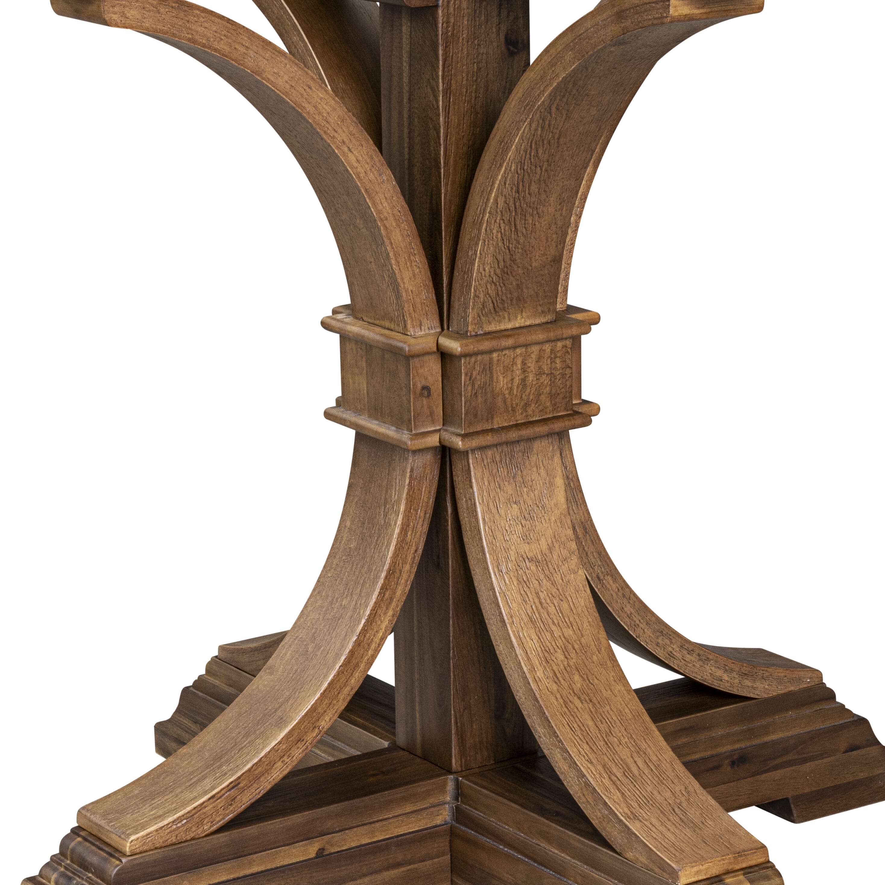 Luxe by East West Furniture F7DA5-40N-23 5-Pc Kitchen Table Set Includes a Wooden Table and 4 Beige Red Faux Leather Padded Chairs with Button-Tufted Back, Antique Walnut