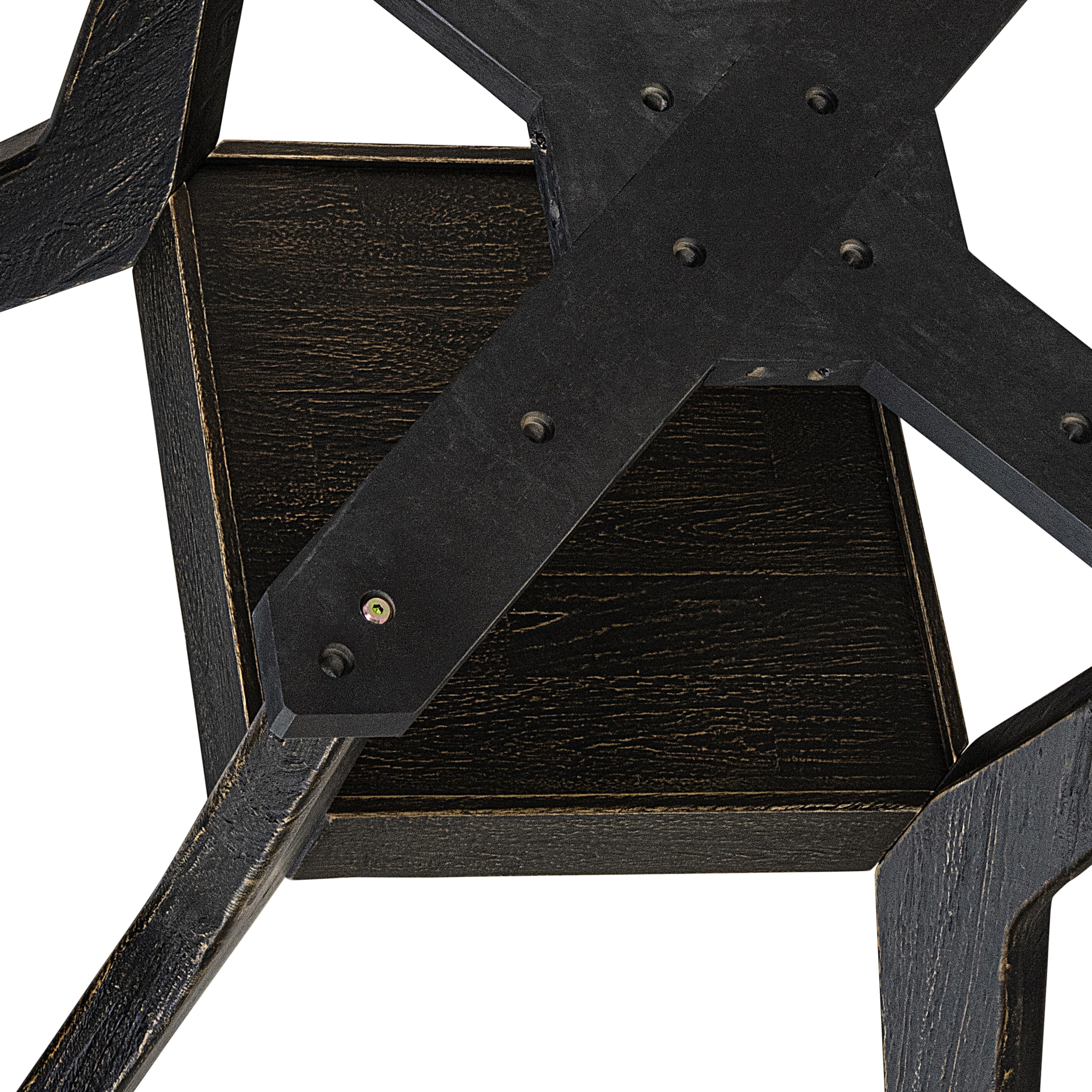 Luxe by East West Furniture F8DA7-411-32 7-piece Dining Set consists of a wood table and 6 Light Beige Linen Fabric Kitchen chair with Button Tufted Back - Sand Blasted Black
