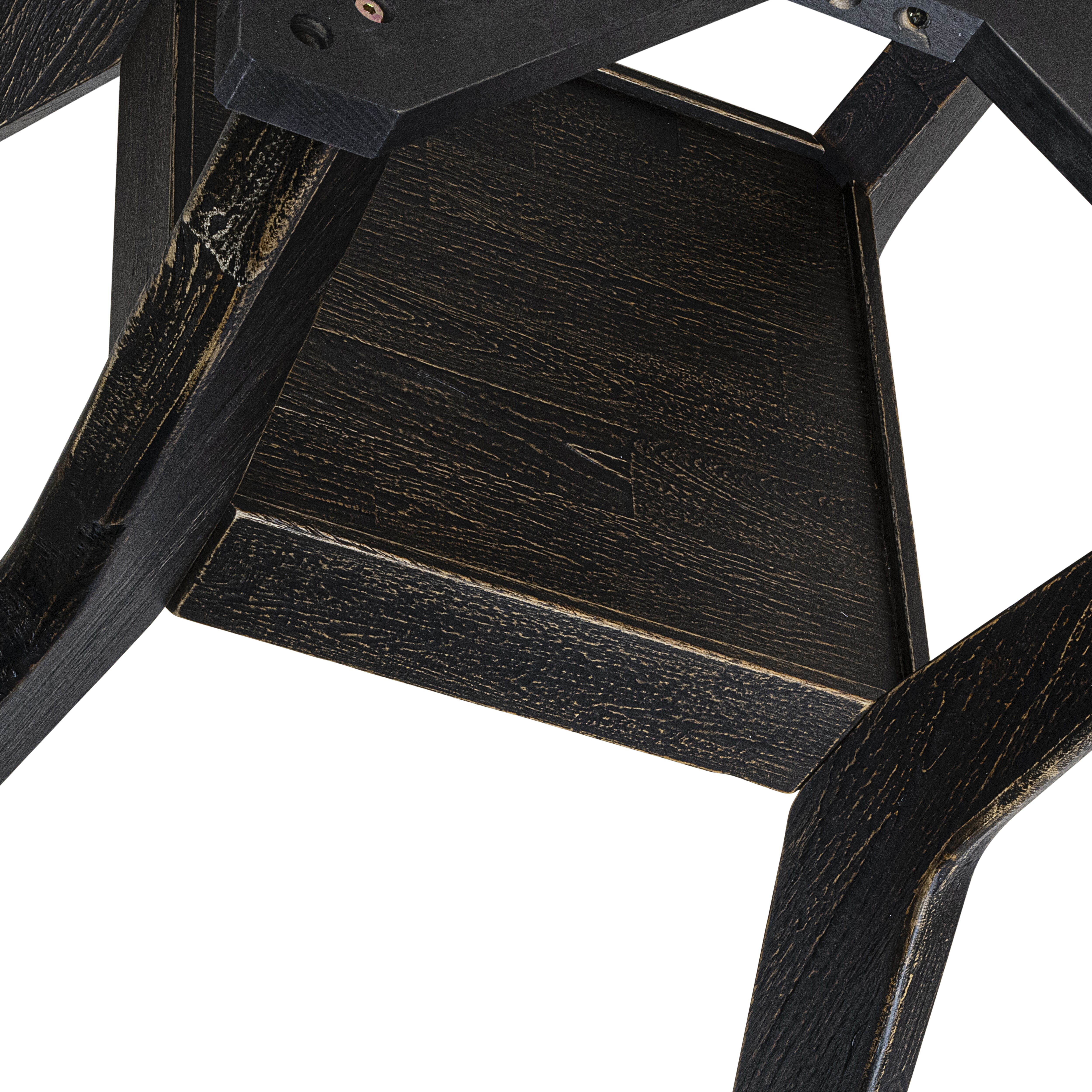 Luxe by East West Furniture F8DA5-411-26 5 Piece Dining Table Set Contains a 48" Round Table with Pedestal and 4 Burgandy Faux Leather Upholstered Chairs, Sand Blasted Black
