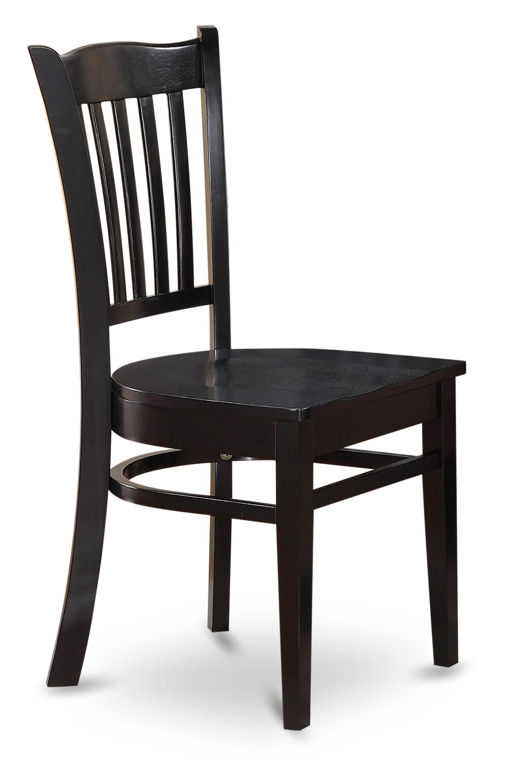 Luxe by East West Furniture 42GR3-103-W -3 pc Kitchen Dining Table Set consists of a Round Table and 2 Wooden Kitchen Chair with Slatted Back - Wire brushed Black
