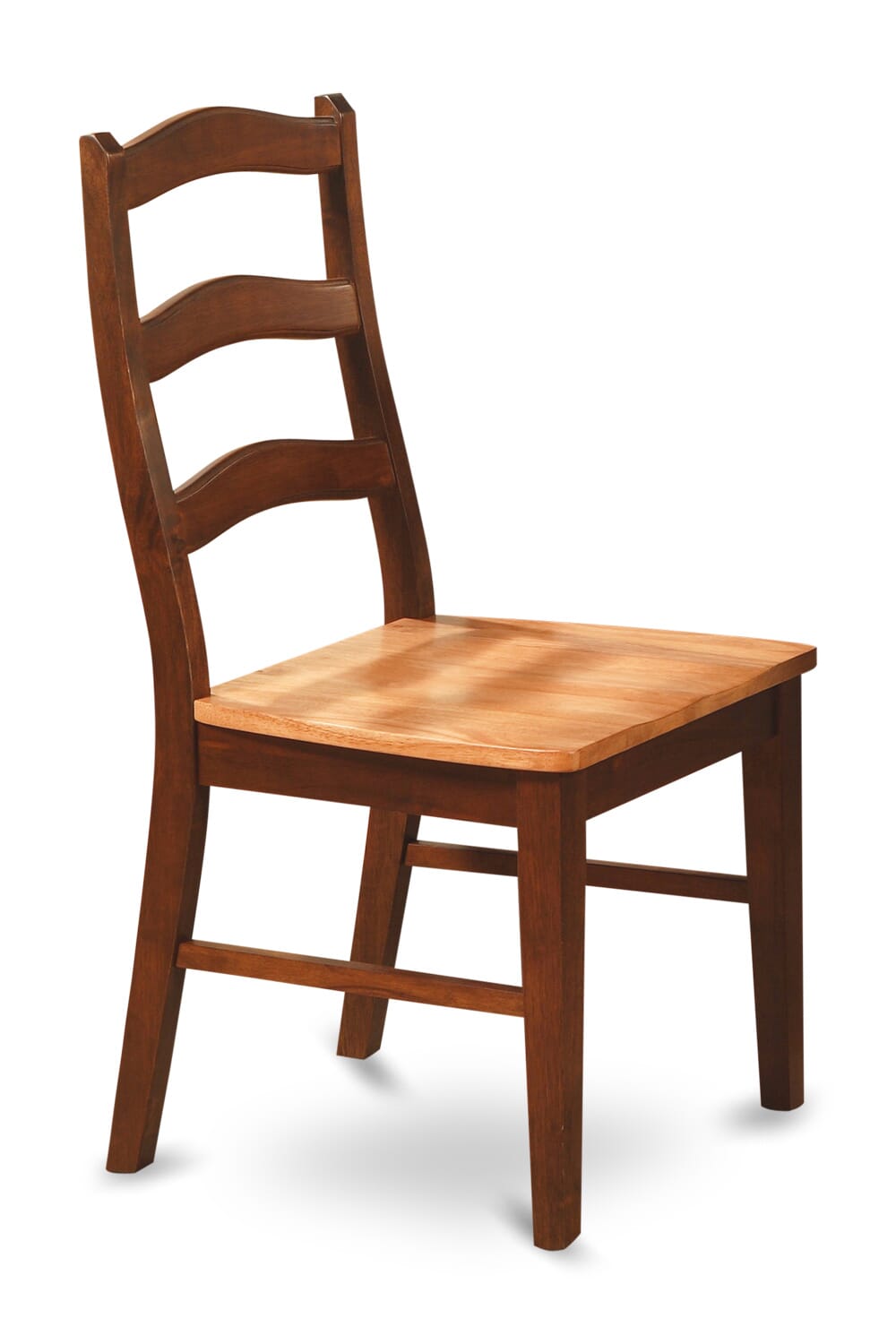 HEC-BRN-W Henley ladder back Chair with Wood Seat - Set of 2