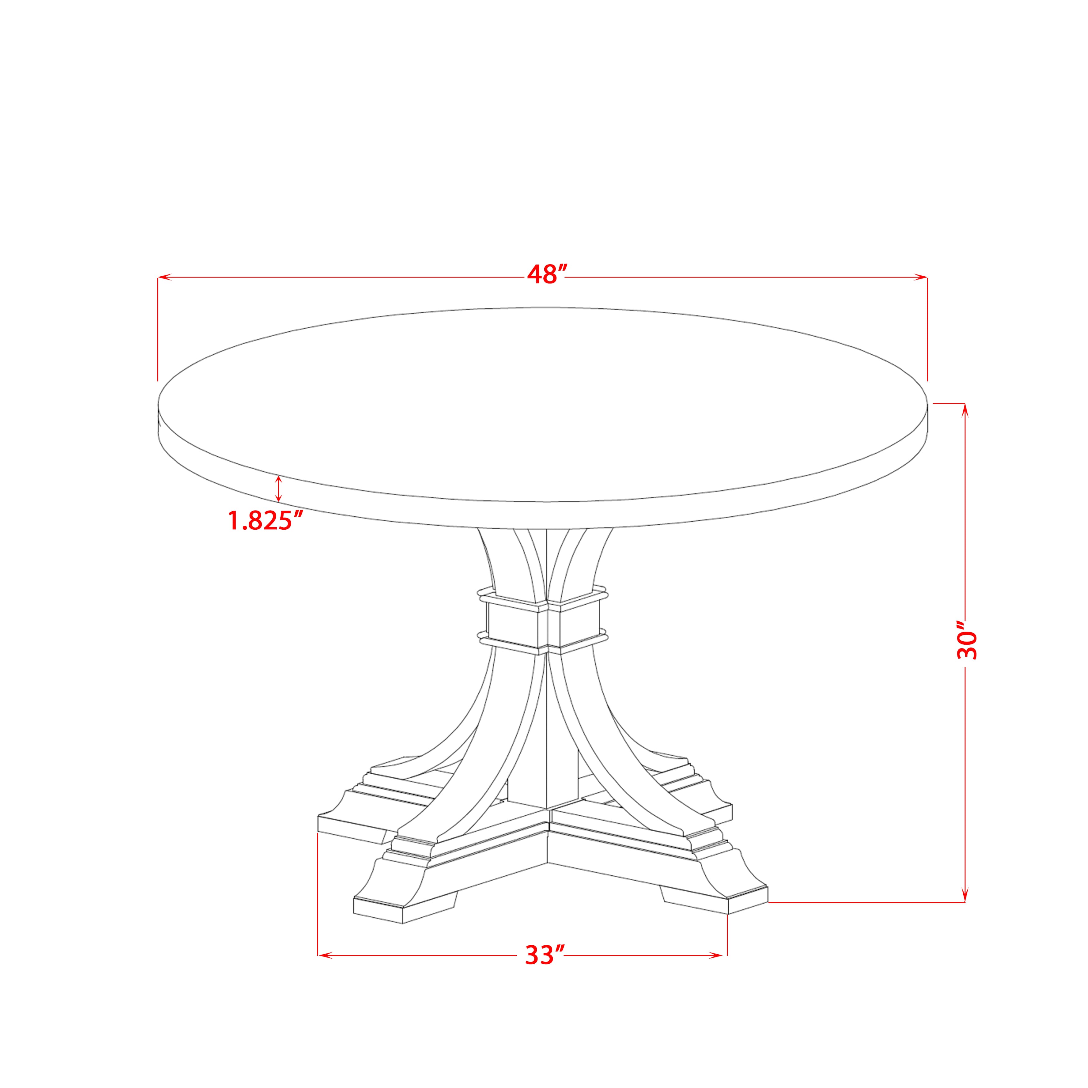 Luxe by East West Furniture I7MA7-411-34 7-Piece Dining Room Set with Polyester 6 Dark Gray Parson dining chairs, Button tufted Back, and A Dinner Table in Sand Blasting Black Finish.