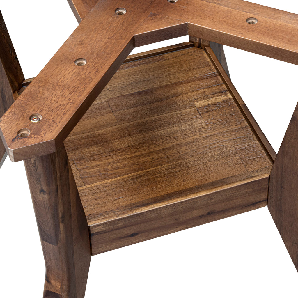 Luxe by East West Furniture - IR8-0N-TP - A Wood Modern dining table with a Round Tabletop and Stylish Pedestal – Antique Walnut Finish.