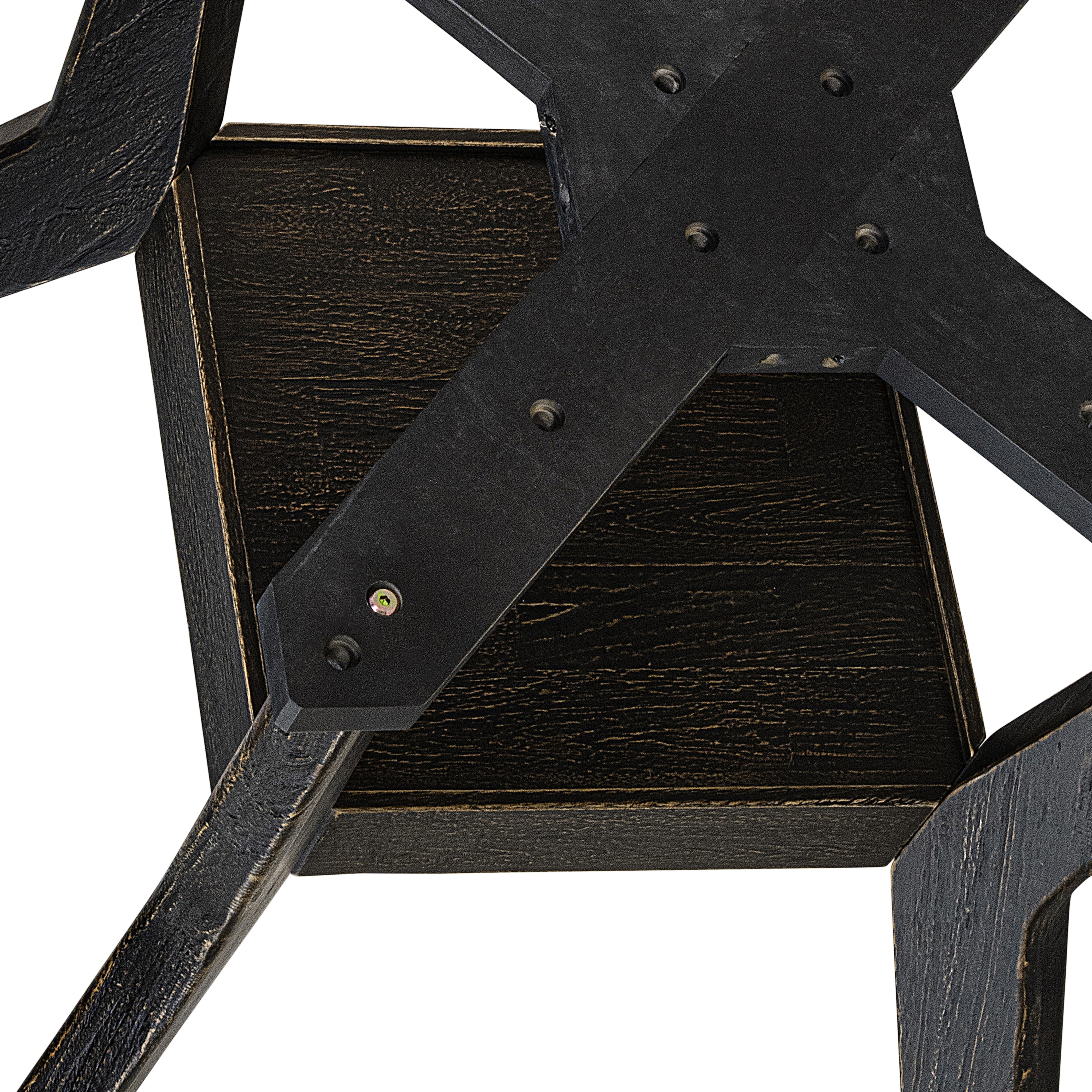 Luxe by East West Furniture I8DA5-411-29 5 Piece Dining Table Set Consists of a 48" Round Table with Pedestal and 4 Navy Blue Faux Leather Parson Chairs, Sand Blasted Black