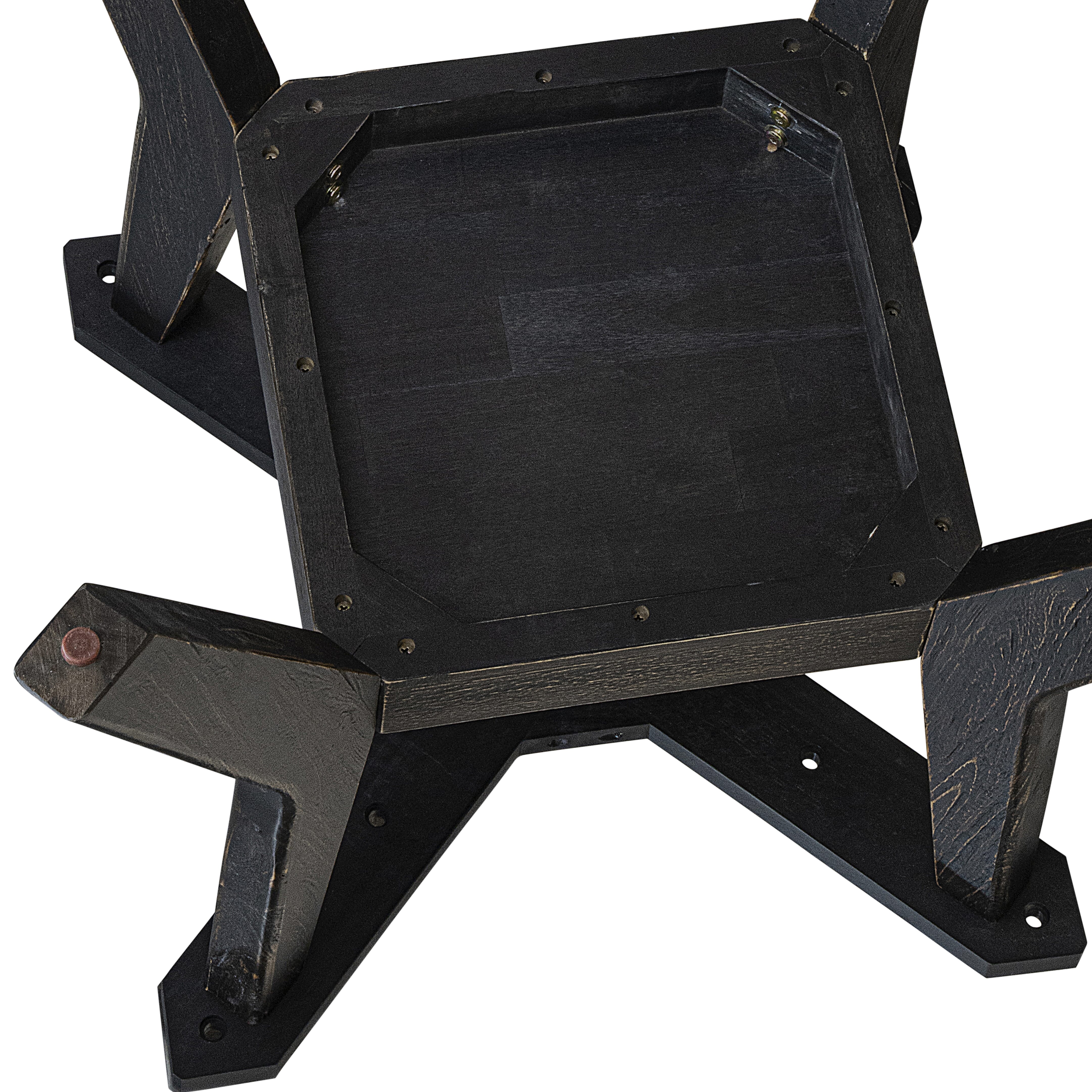Luxe by East West Furniture - IR8-11-TP - A Wood Wood dining table with a Round Tabletop and Stylish Pedestal � Sand Blasted Black Finish.