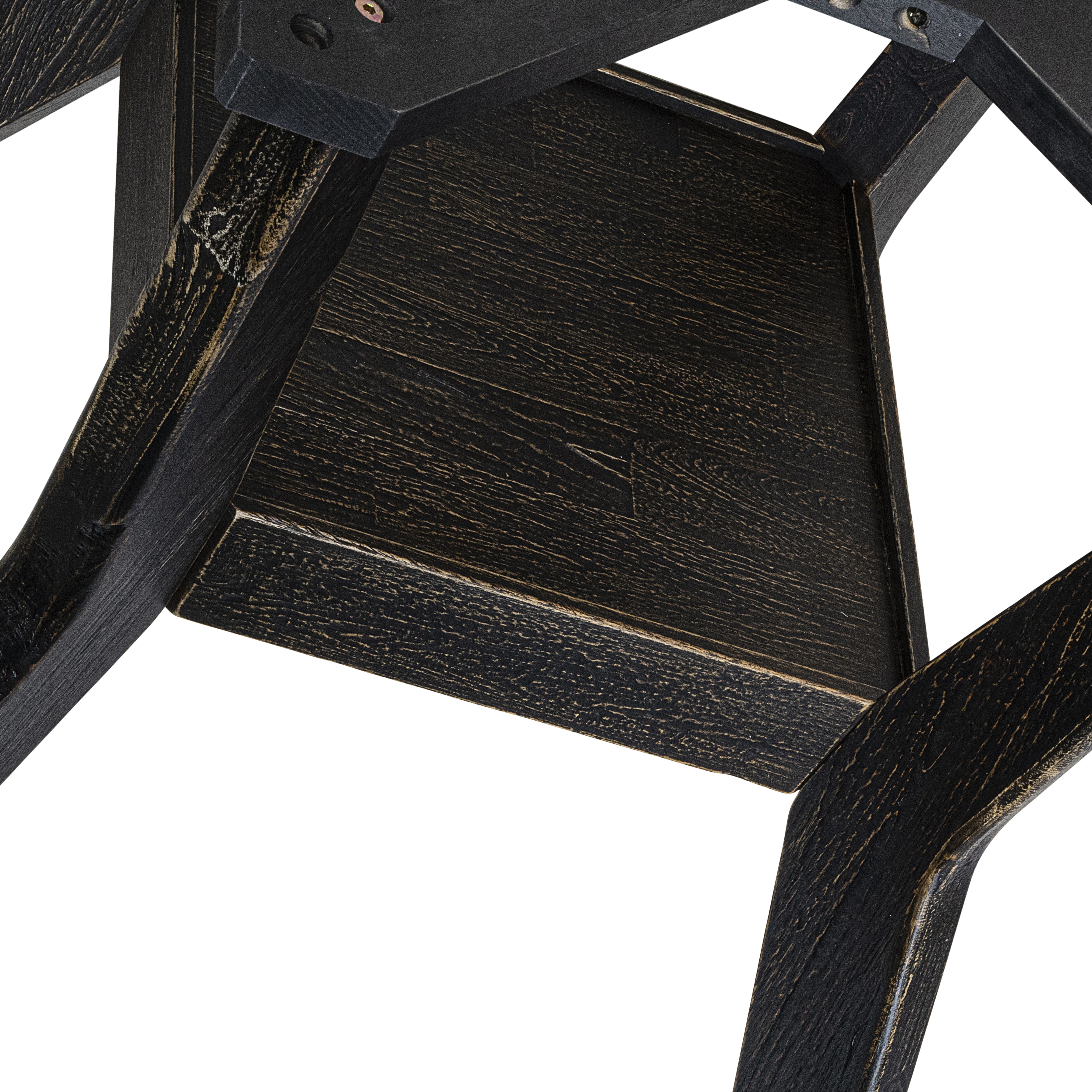 Luxe by East West Furniture I8DA7-411-26 7 Piece Dining Table Set Contains a 48" Round Table with Pedestal and 6 Burgandy Faux Leather Upholstered Chairs, Sand Blasted Black