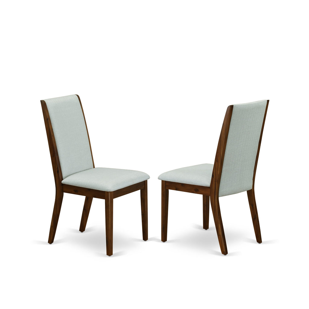 East West Furniture YALA3-AWA-05 3 Piece Kitchen Table & Chairs Set Consist of a Rectangle Dining Room Table and 2 Upholstered Parson Chairs