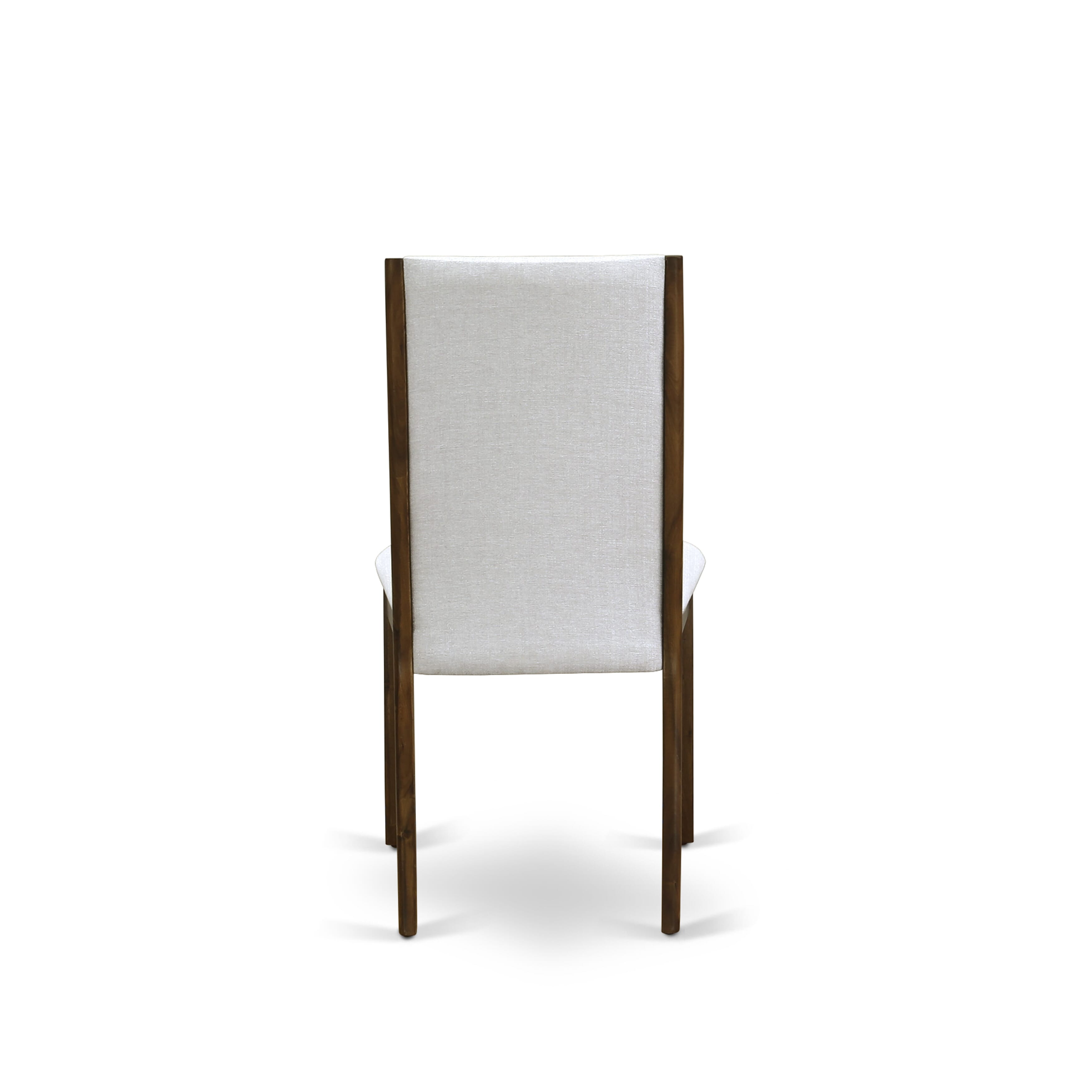 Luxe by East West Furniture - F8LA7-40N-05 - 7-Piece Modern Dining Set Consist of A Modern Table and 6 Grey Linen Fabric Modern Dining Chair with High Back, Antique Walnut