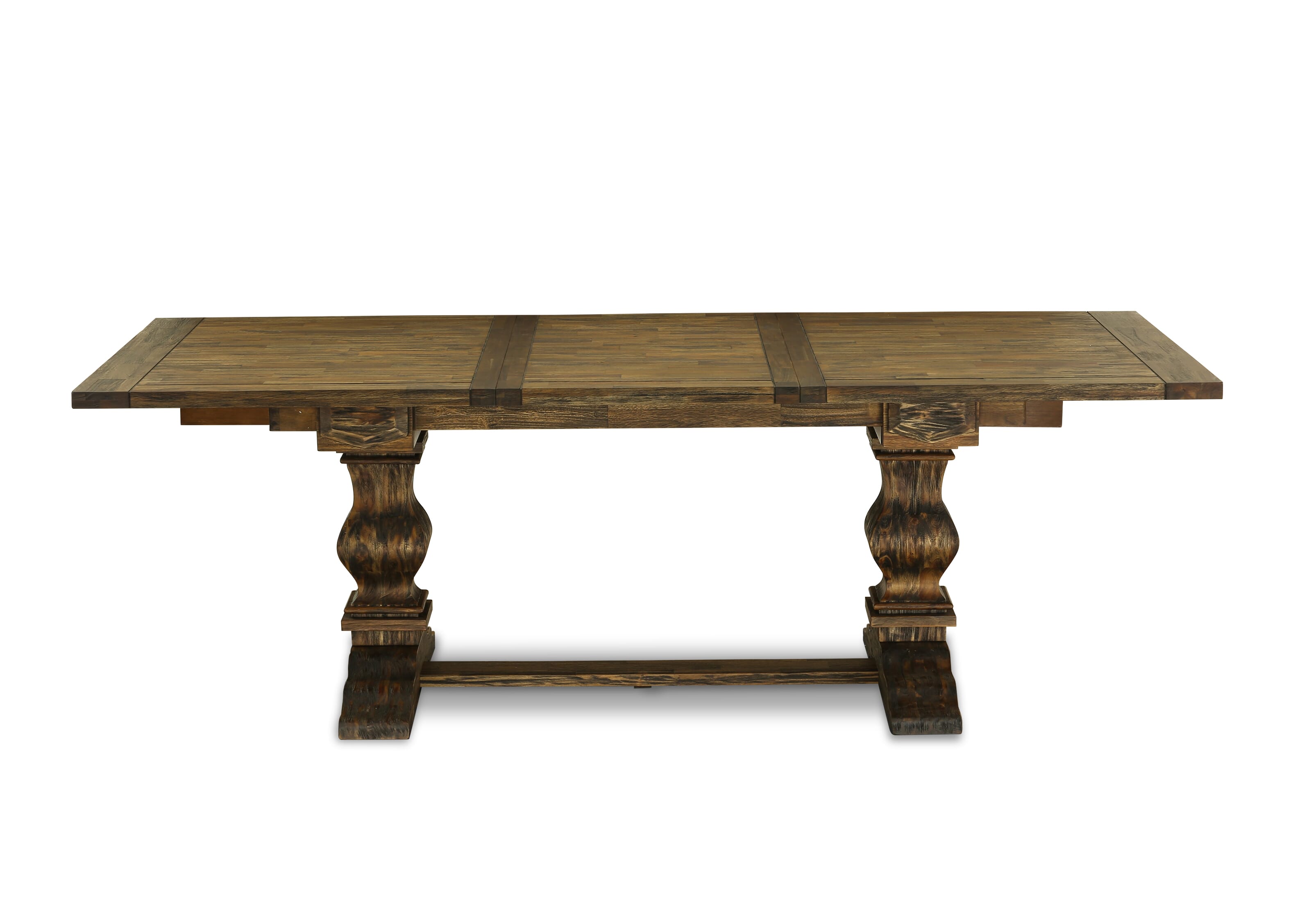 Juego de mesa y sillas de cocina de 9 piezas LALA9-73-04 de East West Furniture. Incluye una mesa de comedor rectangular con hojas de mariposa y 8 sillas Parson de tela de lino color tostado claro.