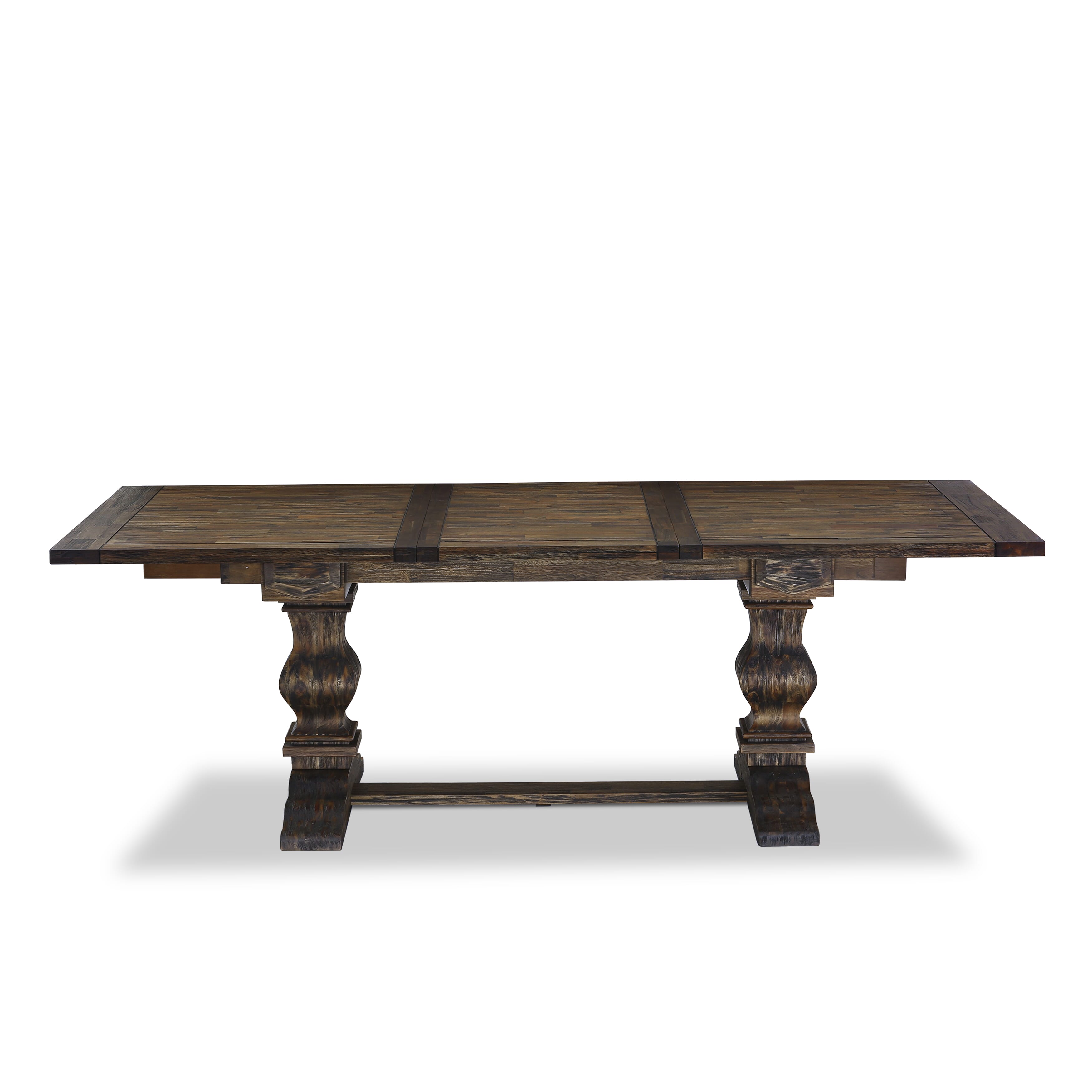East West Furniture LADA7-07-T32 7 Piece Kitchen Set Consists of a Rectangle Dining Table with Removable leaf and 6 Upholstered Chairs, 42x92 Inch, Distressed Jacobean