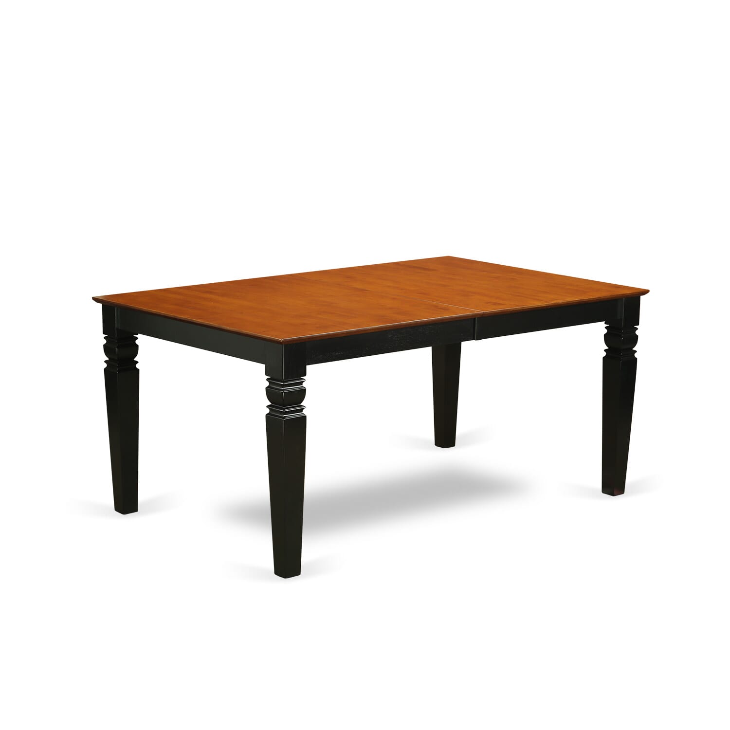 LGT-BCH-T Logan Dining Table with Wood Seat - Black & Cherry Finish.