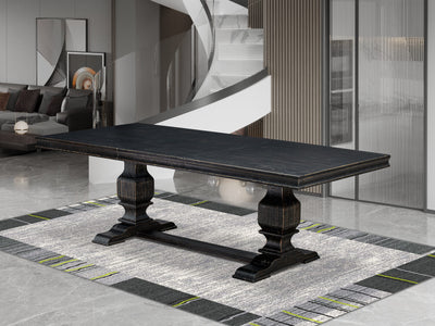 Luxy by East West Furniture - LKT-SBB-TP - a wooden Dining Table with Removable Rectangular tabletop � Sand Blasting Black Finish