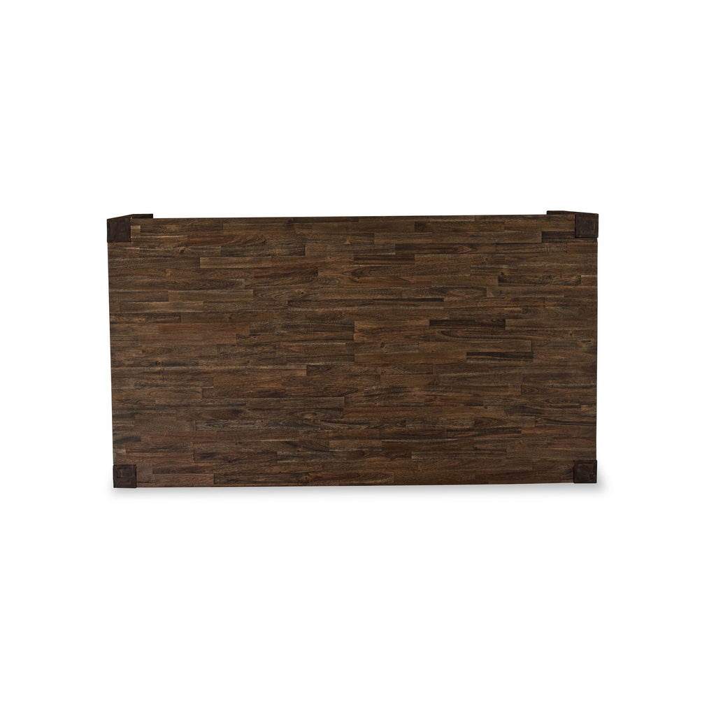 Juego de comedor East West Furniture LMAB9-77-47 de 9 piezas que incluye una mesa de cocina rectangular de madera rústica y 8 sillas Parson tapizadas en tela de lino color sable claro