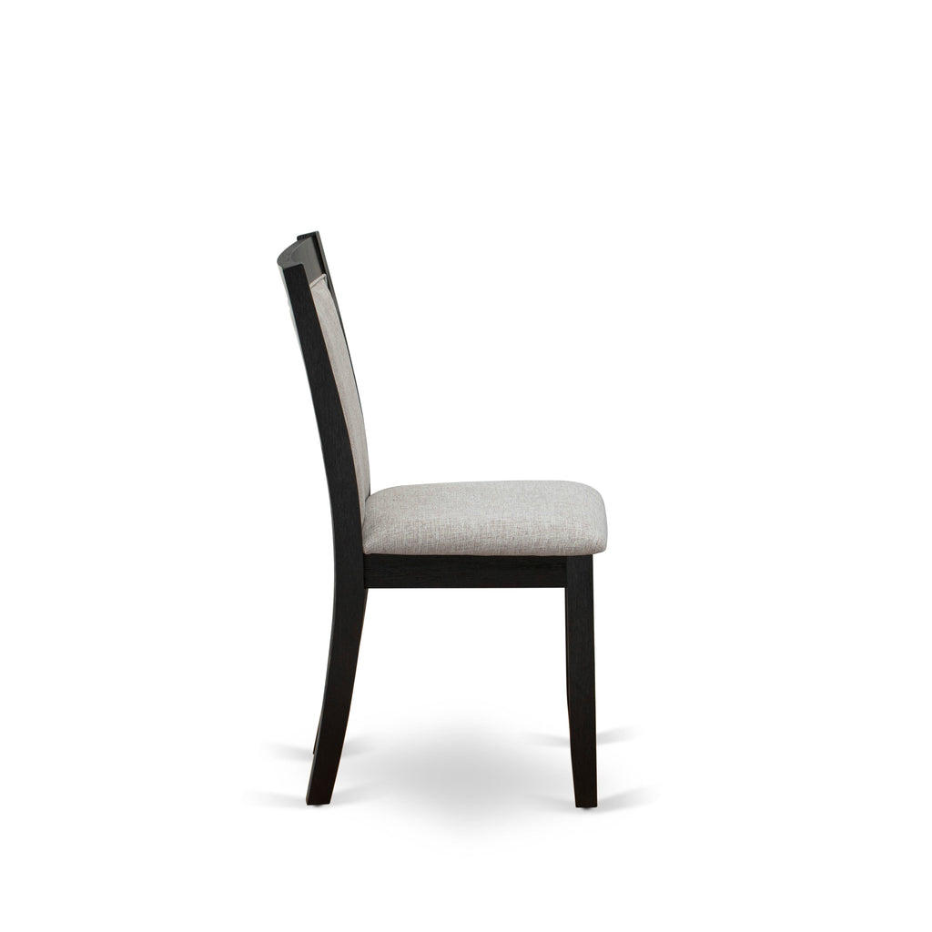 Luxe East West Furniture X07MZ-BC6-06 10-piece Dining Room Table Set a Rectangular Kitchen Table with coffee Table and wooden Benches and 7 Shitake Linen Fabric Dining Chair