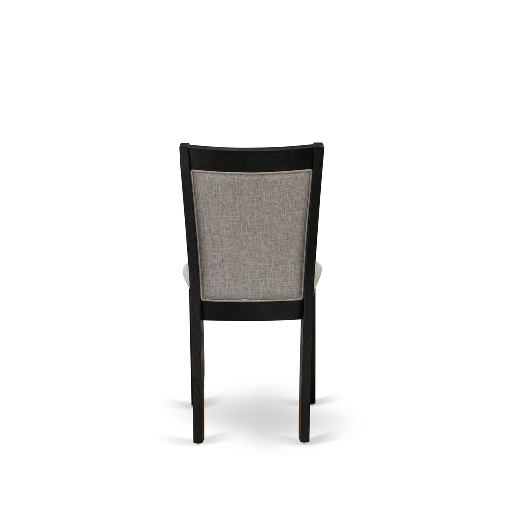 Luxe East West Furniture X07MZ-B06-06 9-piece Dining Room Table Set a Rectangular Dining Table with wooden Benches and 7 Shitake Linen Fabric Dining Chair