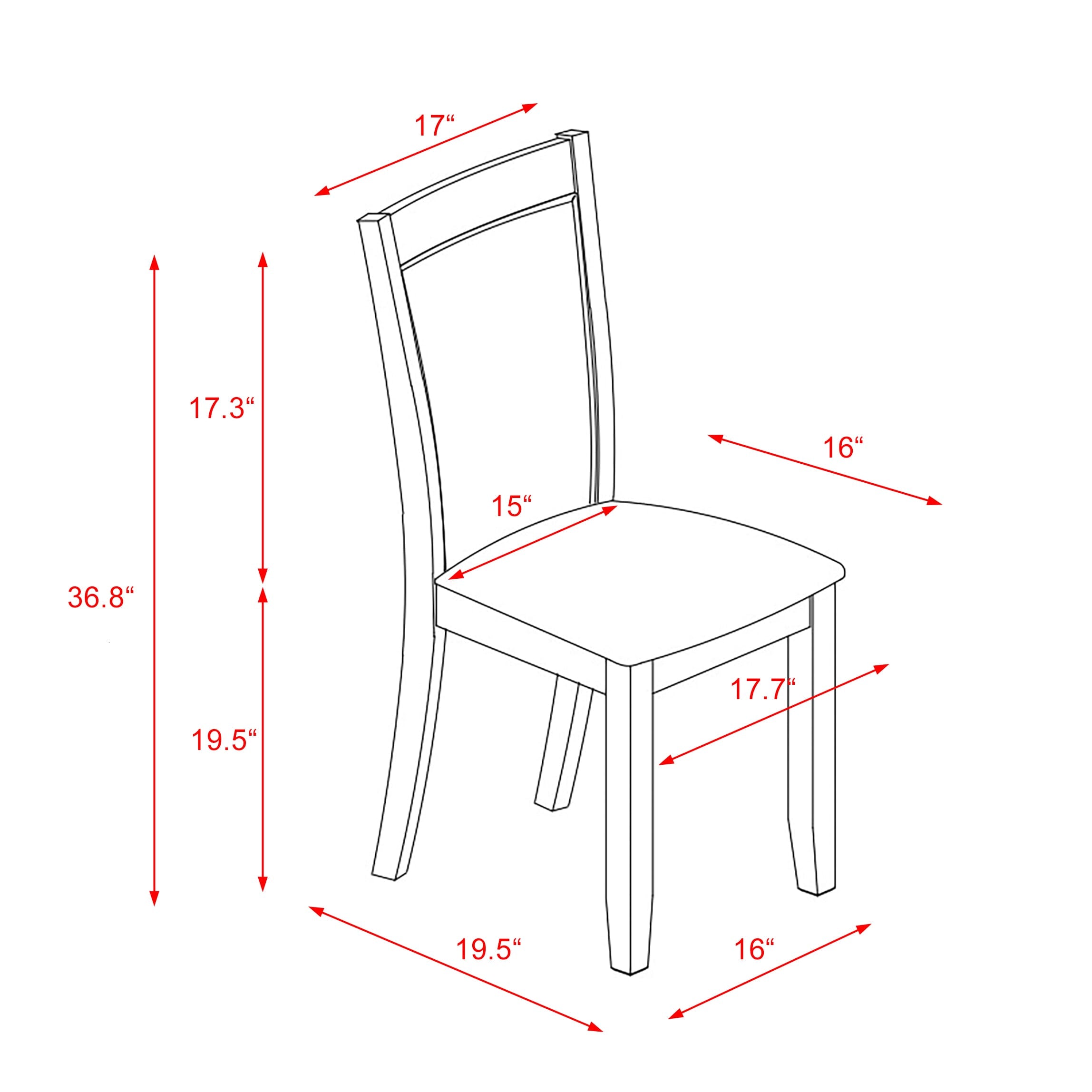 Monza Wooden Dining Chair with Sand Blasting Antique Walnut Finished Leg - Light Beige Color