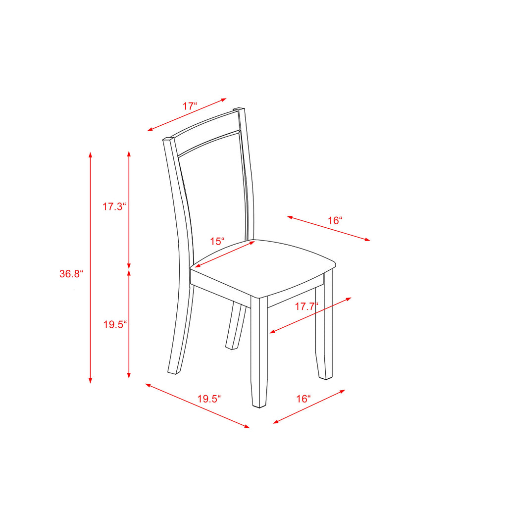 East West Furniture YAMZ3-AWA-32 3 Piece Dining Room Furniture Set Contains a Rectangle Dinette Table and 2 Parson Dining Chairs
