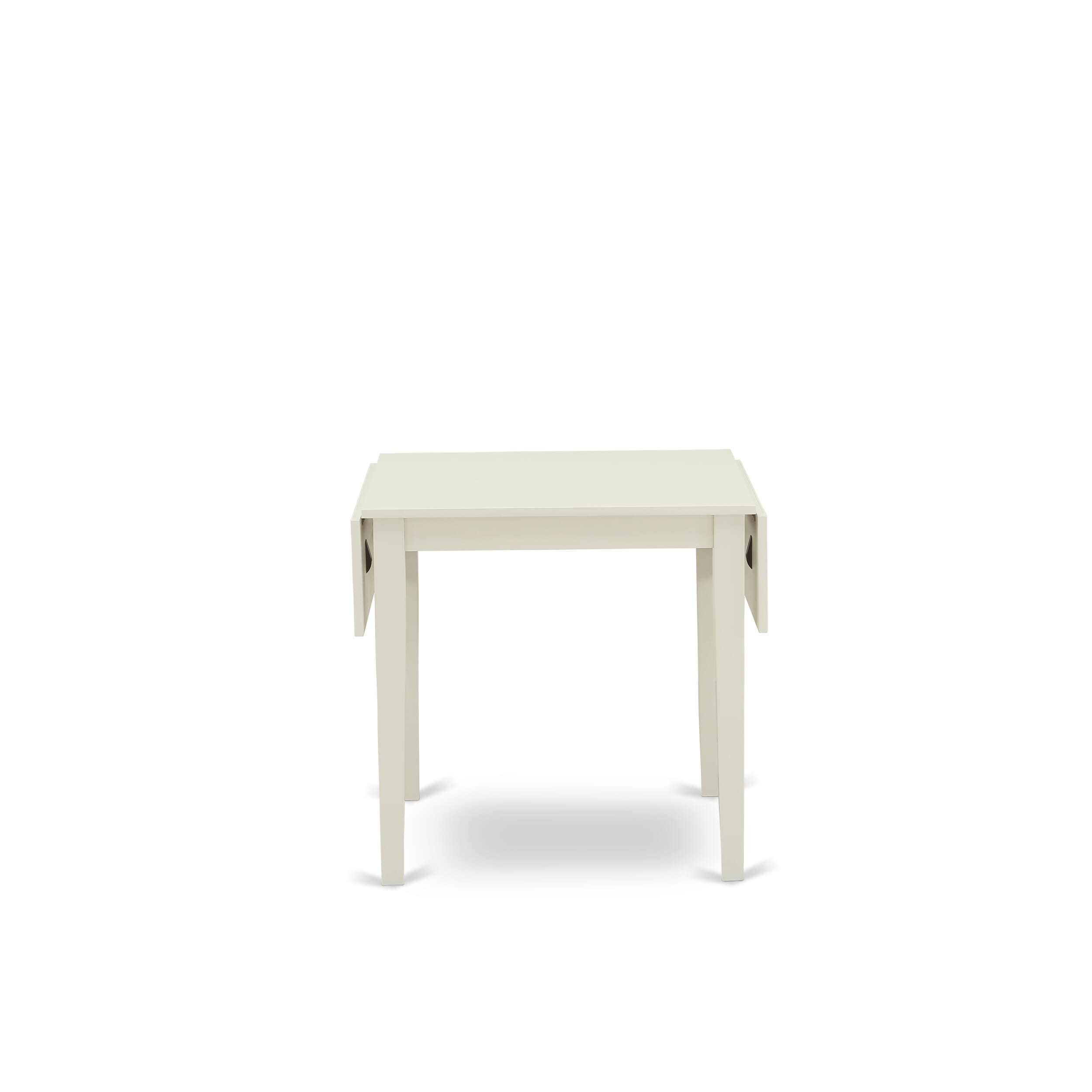 East West Furniture NDDA5-LWH-32 5 Piece Dining Table Set Includes a Rectangle Kitchen Table with Dropleaf and 4 Padded Chairs, 30x48 Inch, linen white