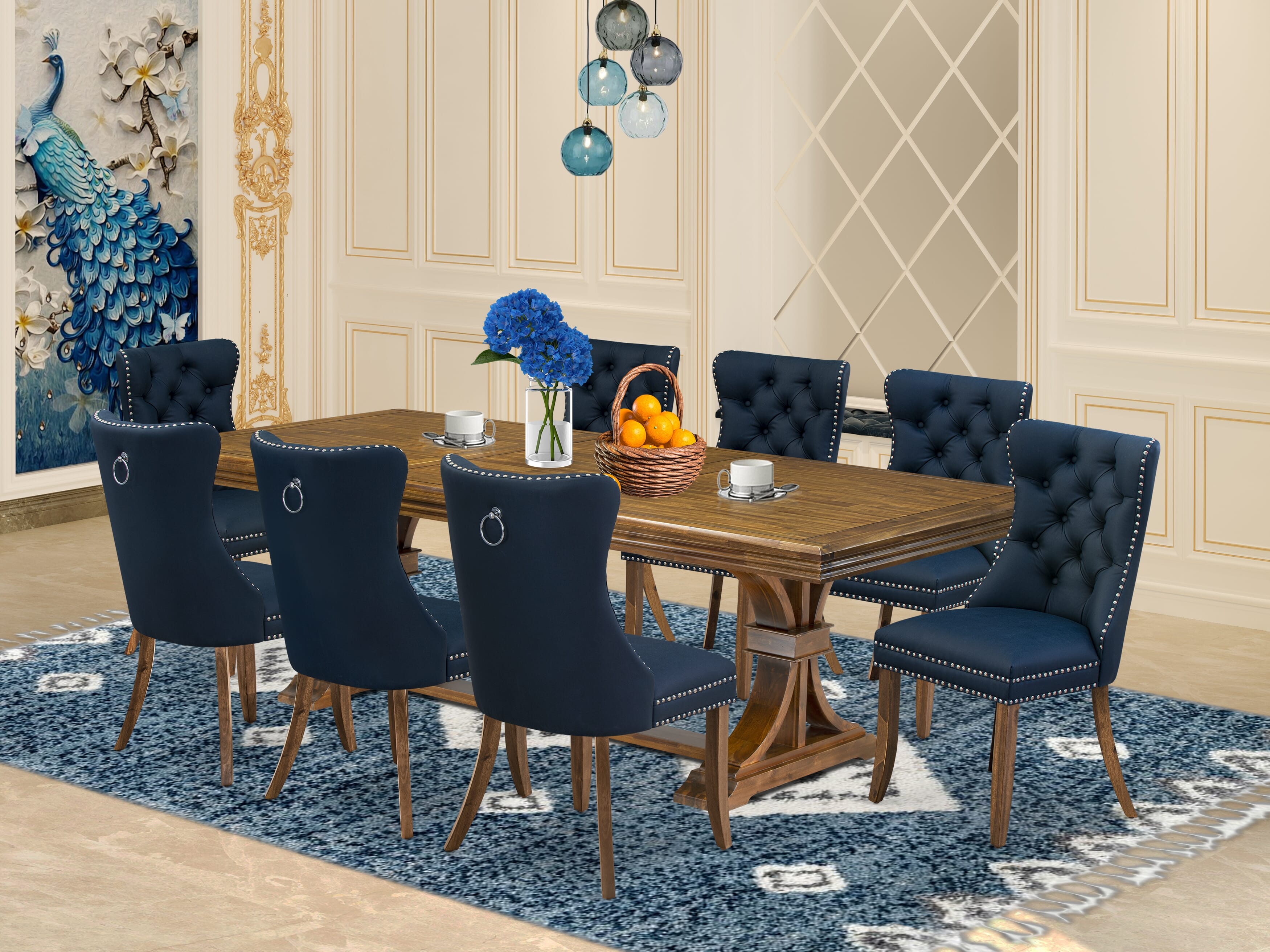 ダイニングテーブル Dining Table set antique storage chair NEDA9-AWA-29_9f80f3a4-996d-