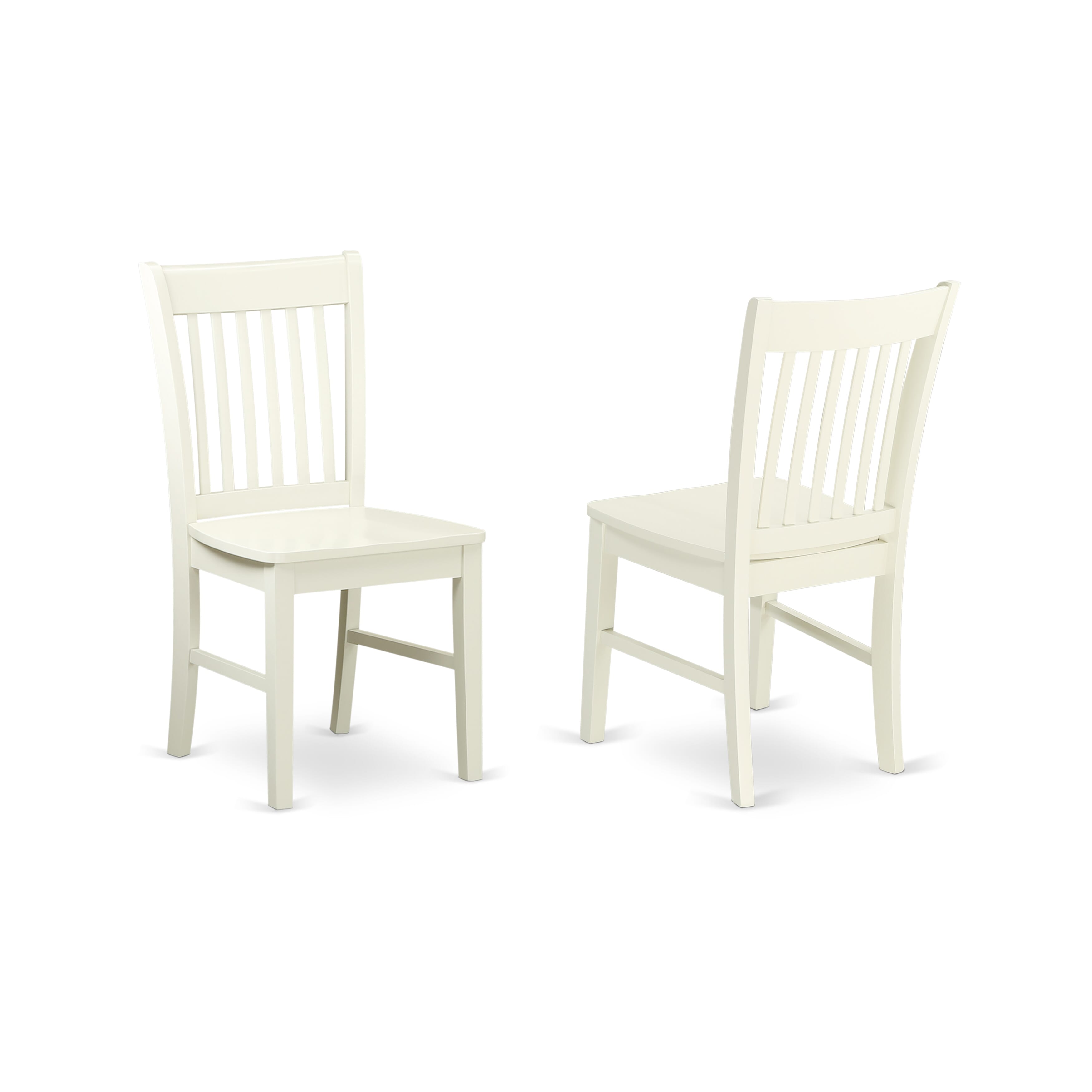 Luxe by East West Furniture 48NF3-204-W 3-Pc Dining Table Set Include a Dining Table with Veined Marble Pattern Tabletop and 2 Wooden Chairs, Linen white