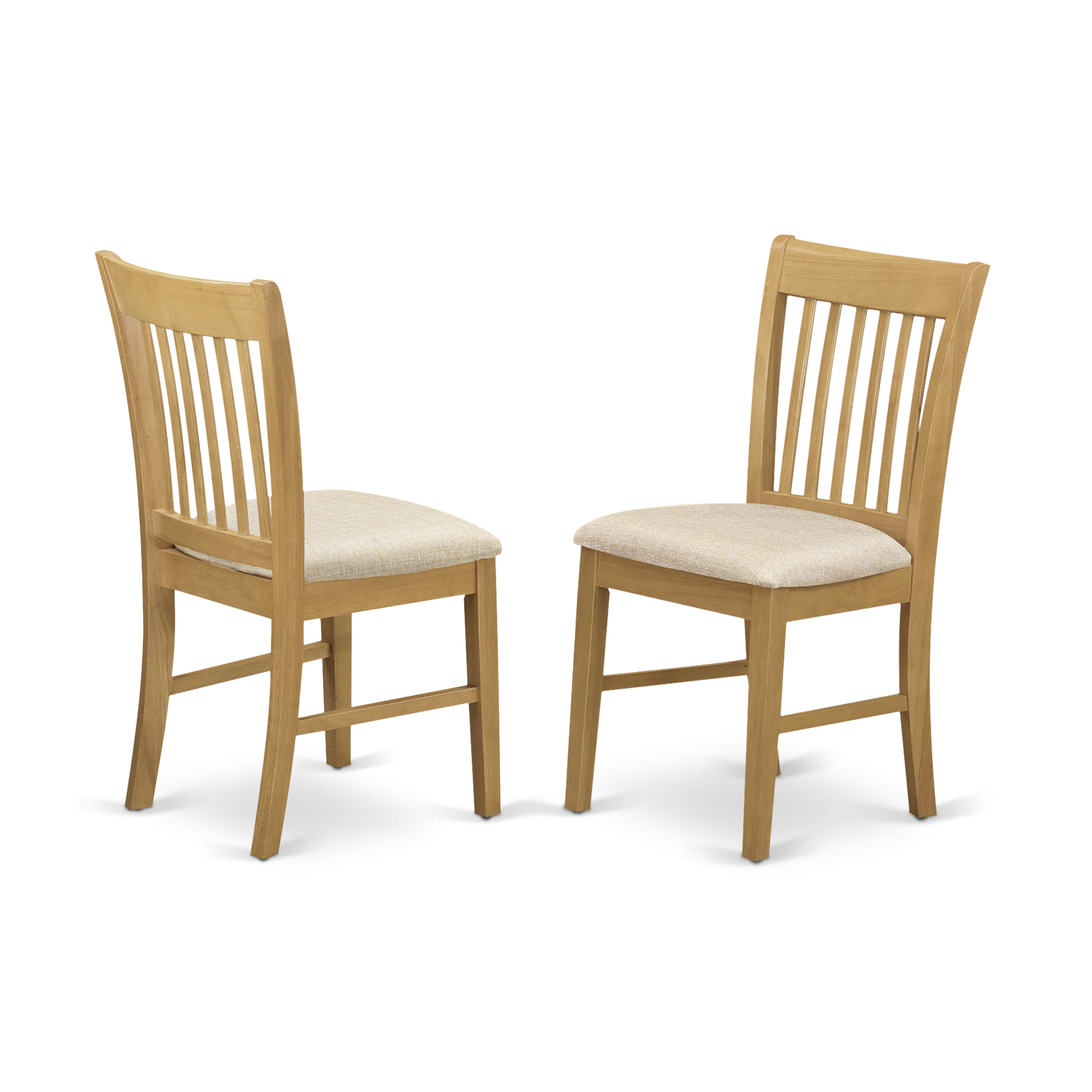 CANO5C-OAK-C 5 Pc Dining room set - Small Kitchen Table and 2 Dining Chairs with 2 benches