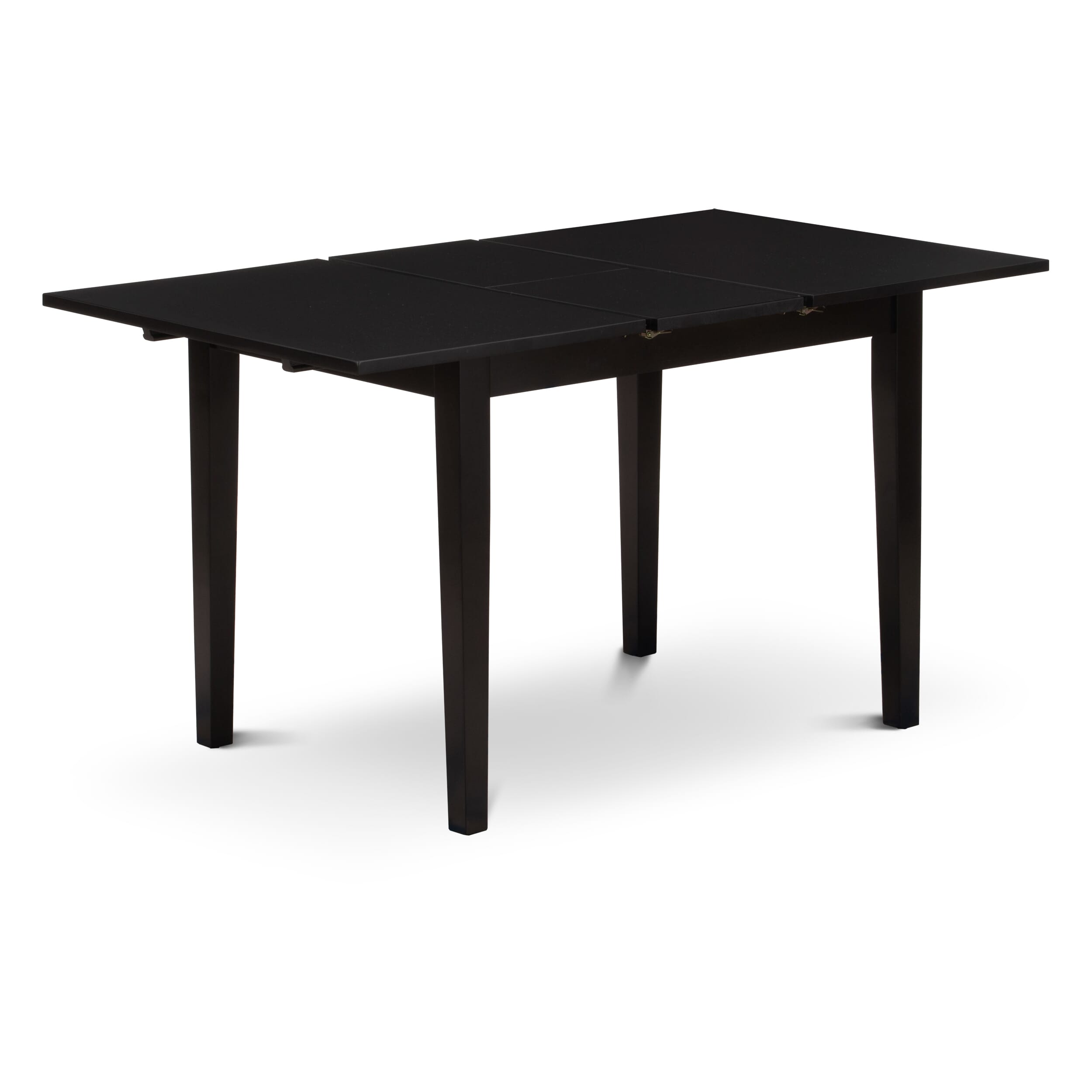 East West Furniture NFDA5-BLK-29 5 Piece Dining Table Set Contains a Rectangle Wooden Table with Removable leaf and 4 Upholstered Chairs, 32x54 Inch, Black
