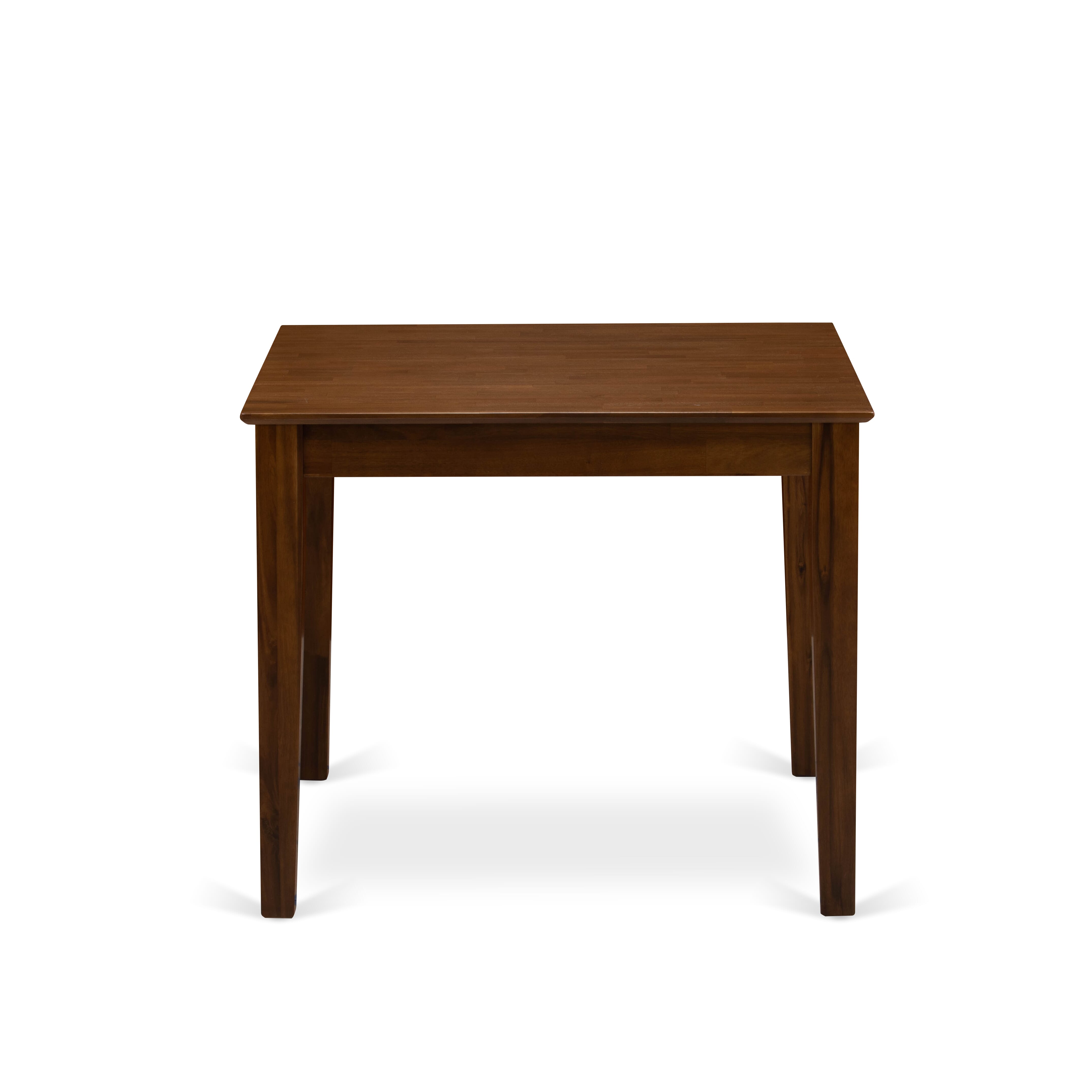 East West Furniture OXDA5-AWA-23 5 Piece Dining Room Table Set Includes a Square Solid Wood Table and 4 Upholstered Parson Chairs, 36x36 Inch, Antique Walnut