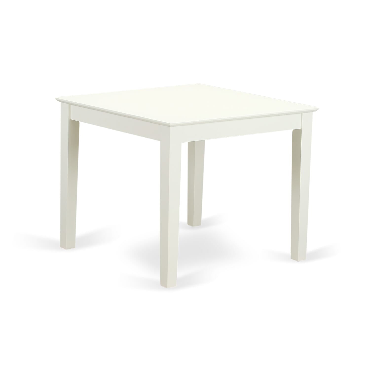 East West Furniture OXDA5-LWH-26 5 Piece Dining Room Furniture Set Consists of a Square Kitchen Dining Table and 4 Upholstered Parson Chairs, 36x36 Inch, linen white