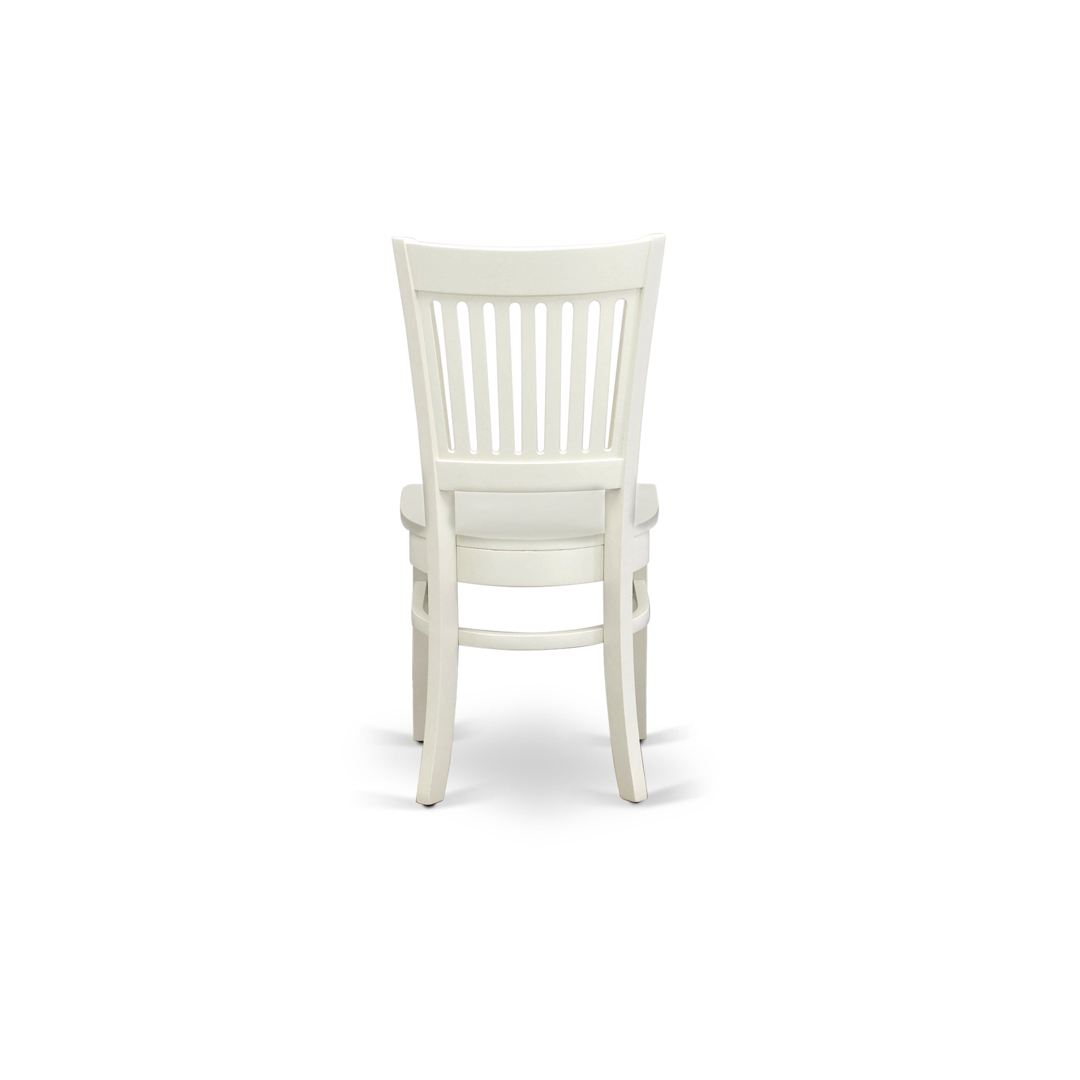 Luxe by East West Furniture 48VA3-204-W 3-Pc Kitchen Dining Table Set Include a Dining Table with Veined Marble Pattern Tabletop and 2 Wooden Chairs, Linen white