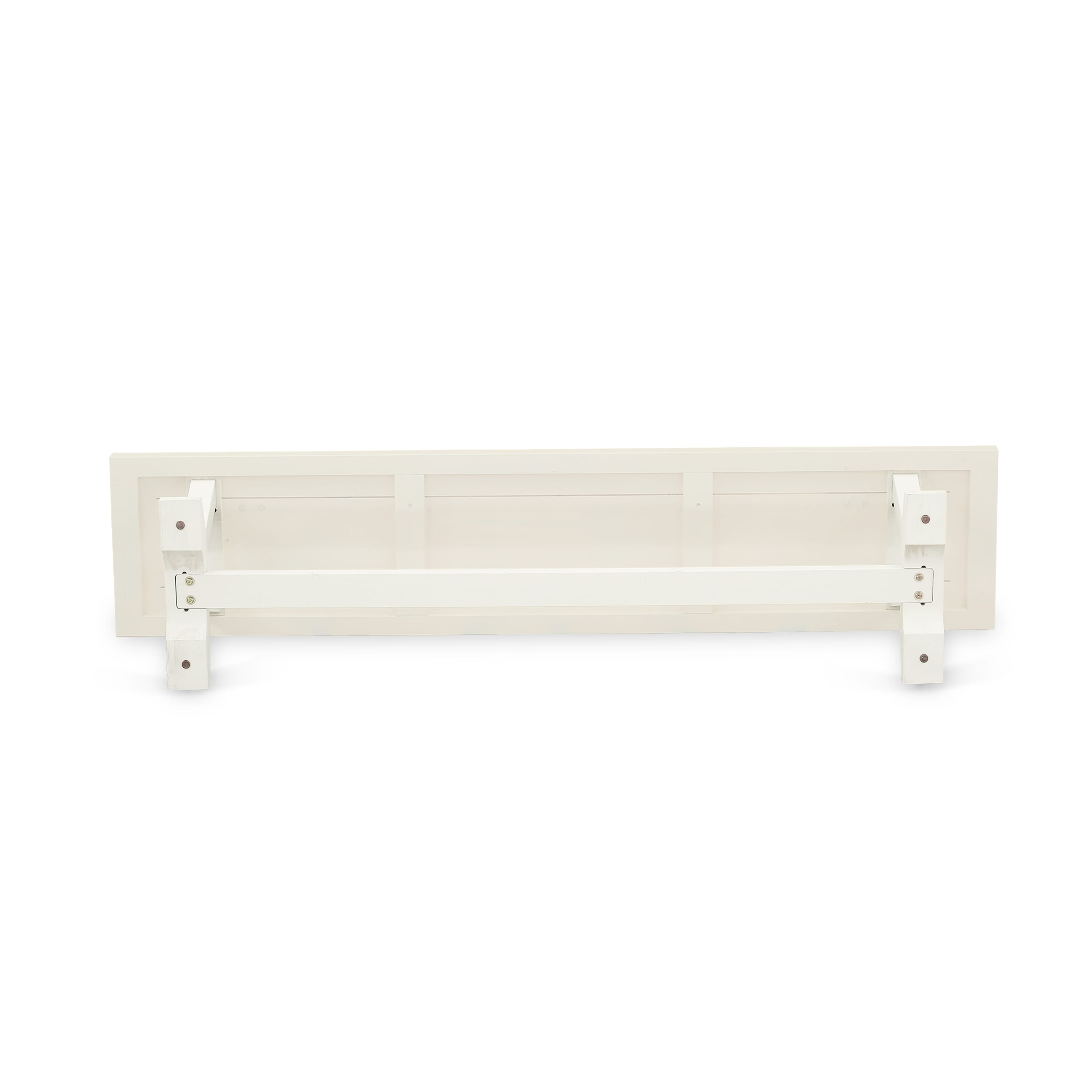 Juego de comedor de 6 piezas East West Furniture V027AB264-6. Contiene una mesa de comedor rectangular con patas en V y 4 sillas Parson de piel sintética blanca con un banco.
