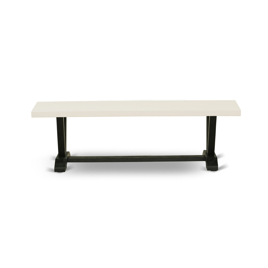 East West Furniture - Juego de 6 sillas de cocina con asiento de tela de lino gris Gotham oscuro y respaldo capitoné con botones