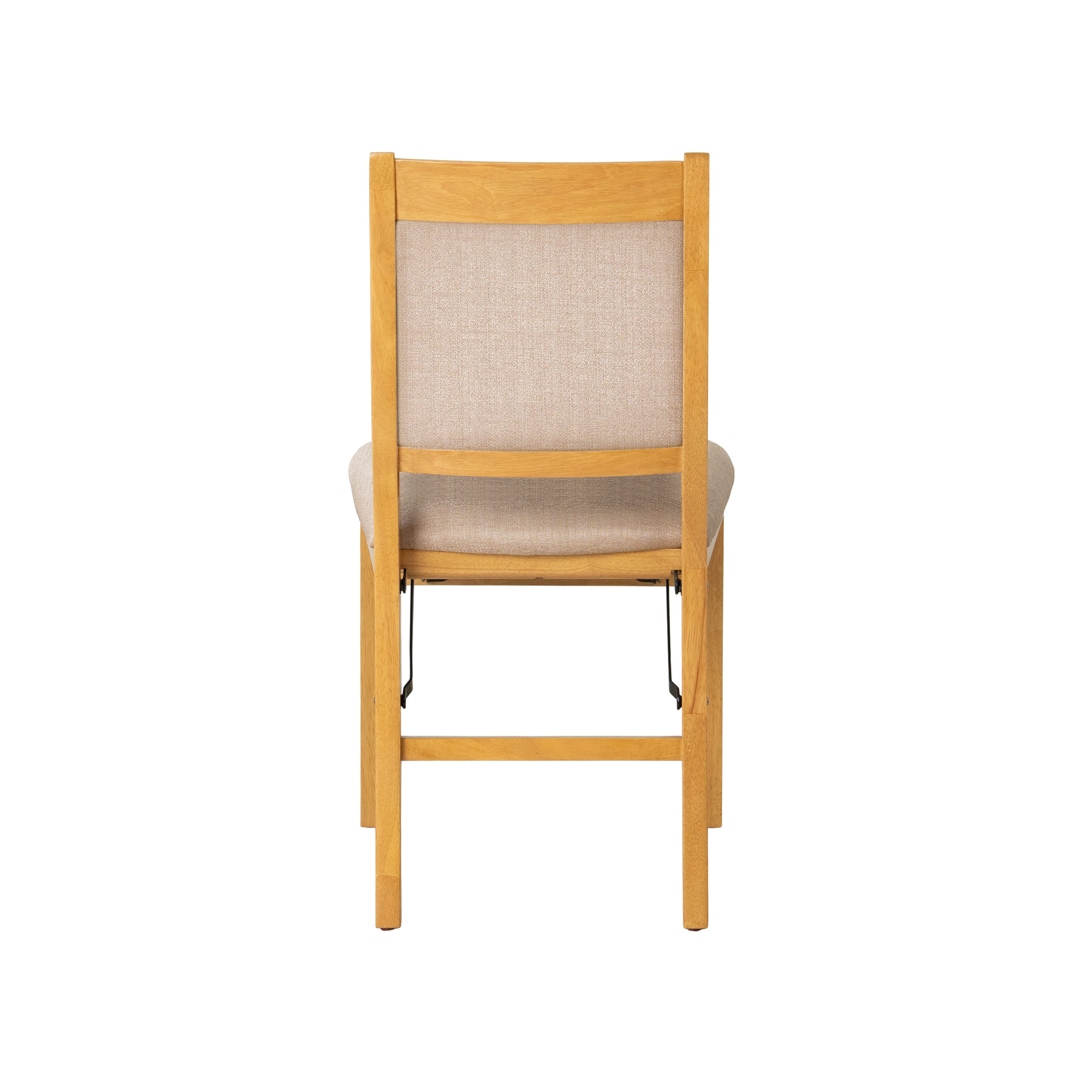 East West Furniture - WCC-OAK-03 - Waco Folding Modern Dining Chairs with PU Leather Seat, Padded Back Design, Set of 2, No Assembly Required, Oak Wood Finish