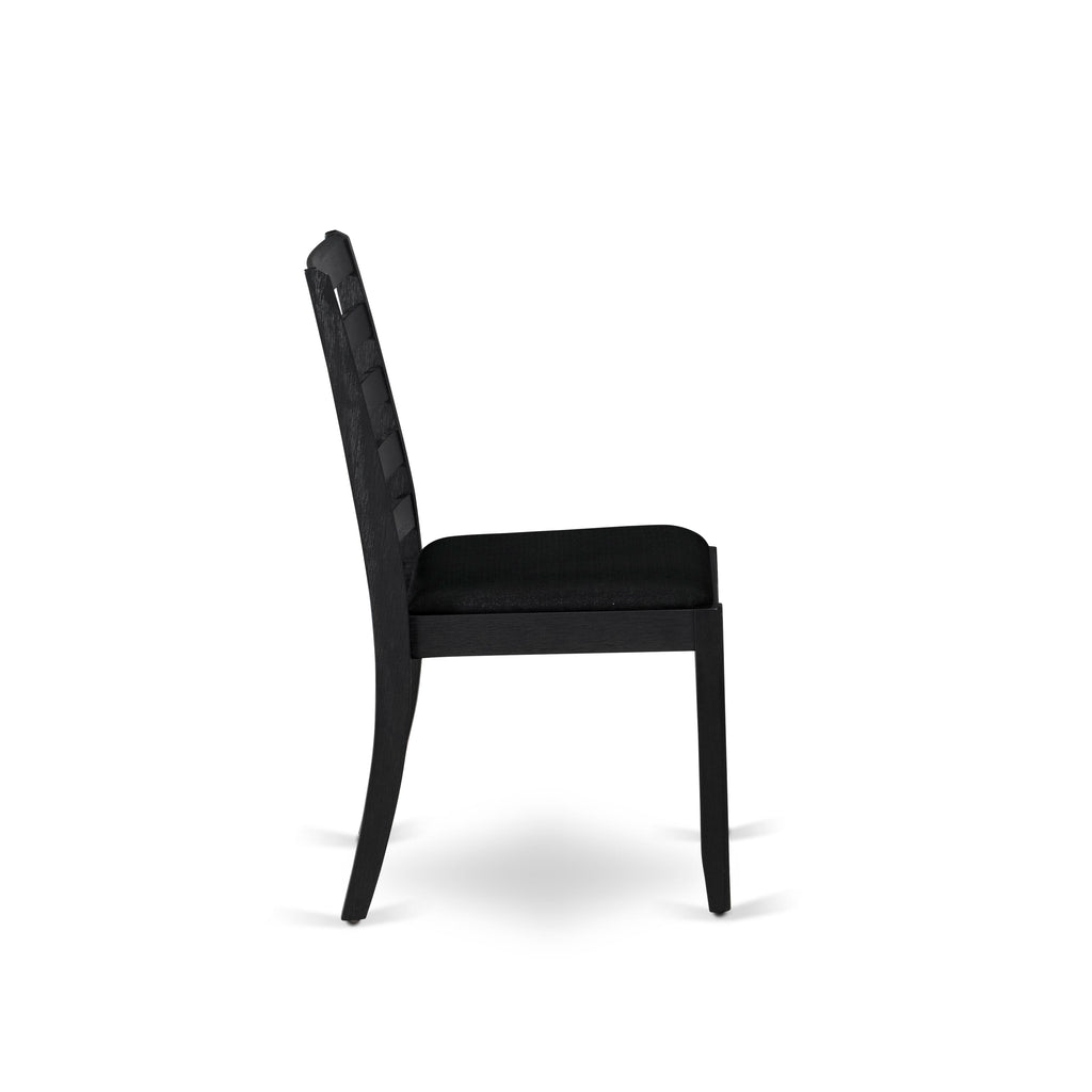 Luxe By East West Furniture X1P6T24 Dining Room Chair with Black Linen Fabric and upholstered back