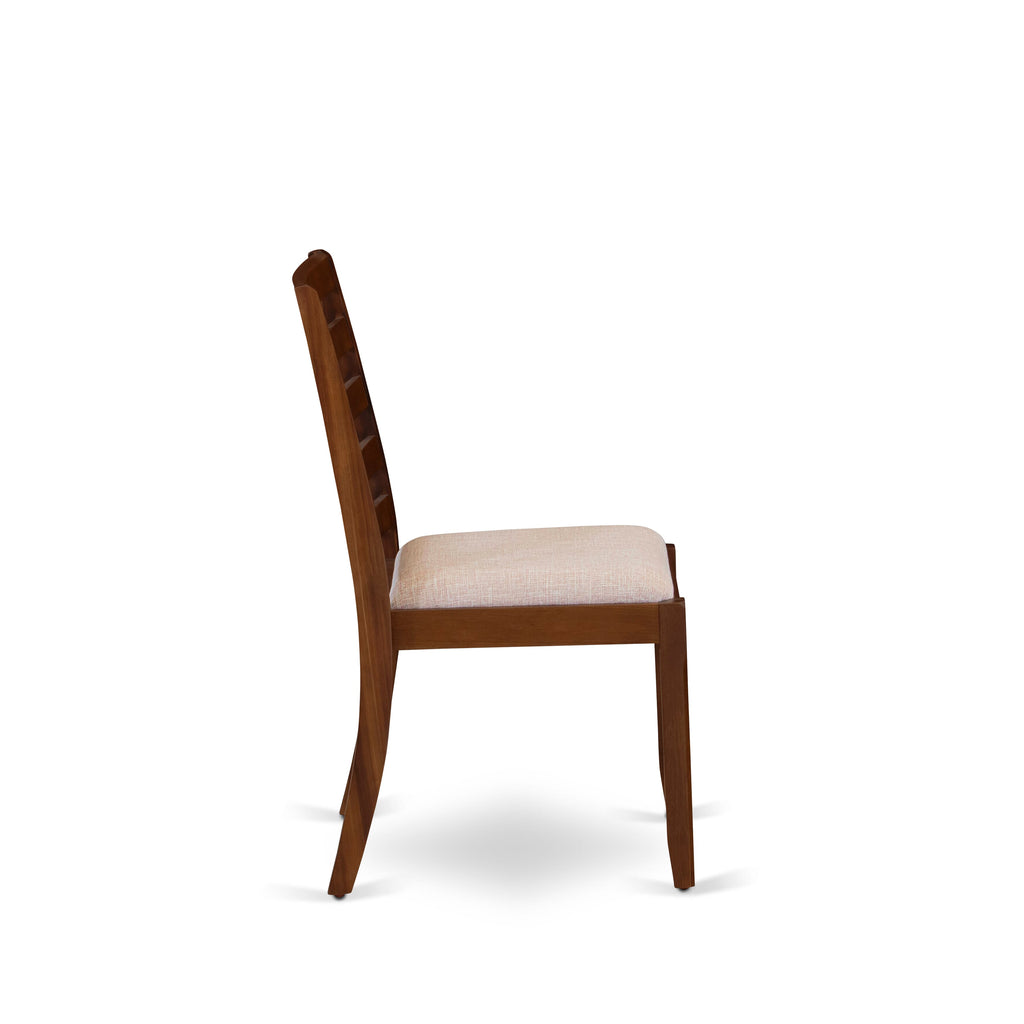 Luxe By East West Furniture X1P8T04 Dining Room Chair with Light Tan Linen Fabric and upholstered back