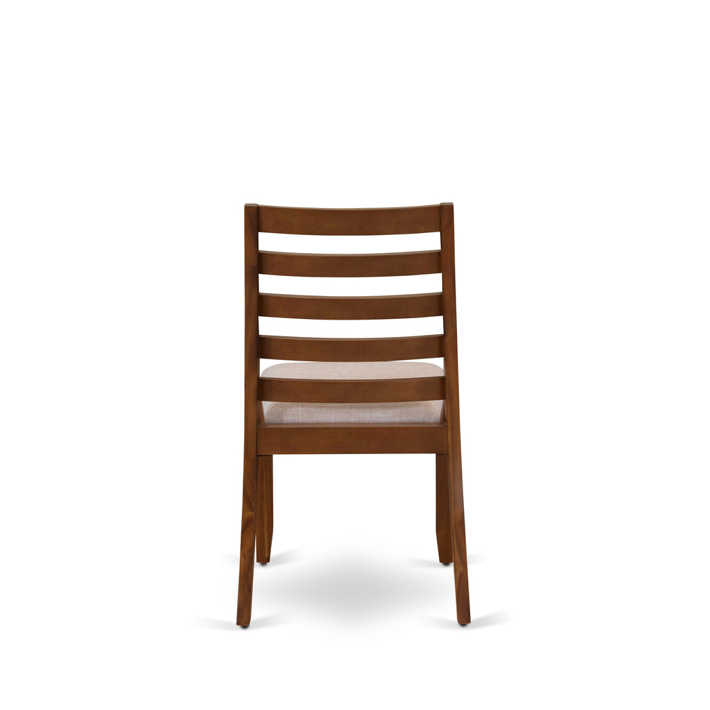 Luxe By East West Furniture X1P8T04 Dining Room Chair with Light Tan Linen Fabric and upholstered back