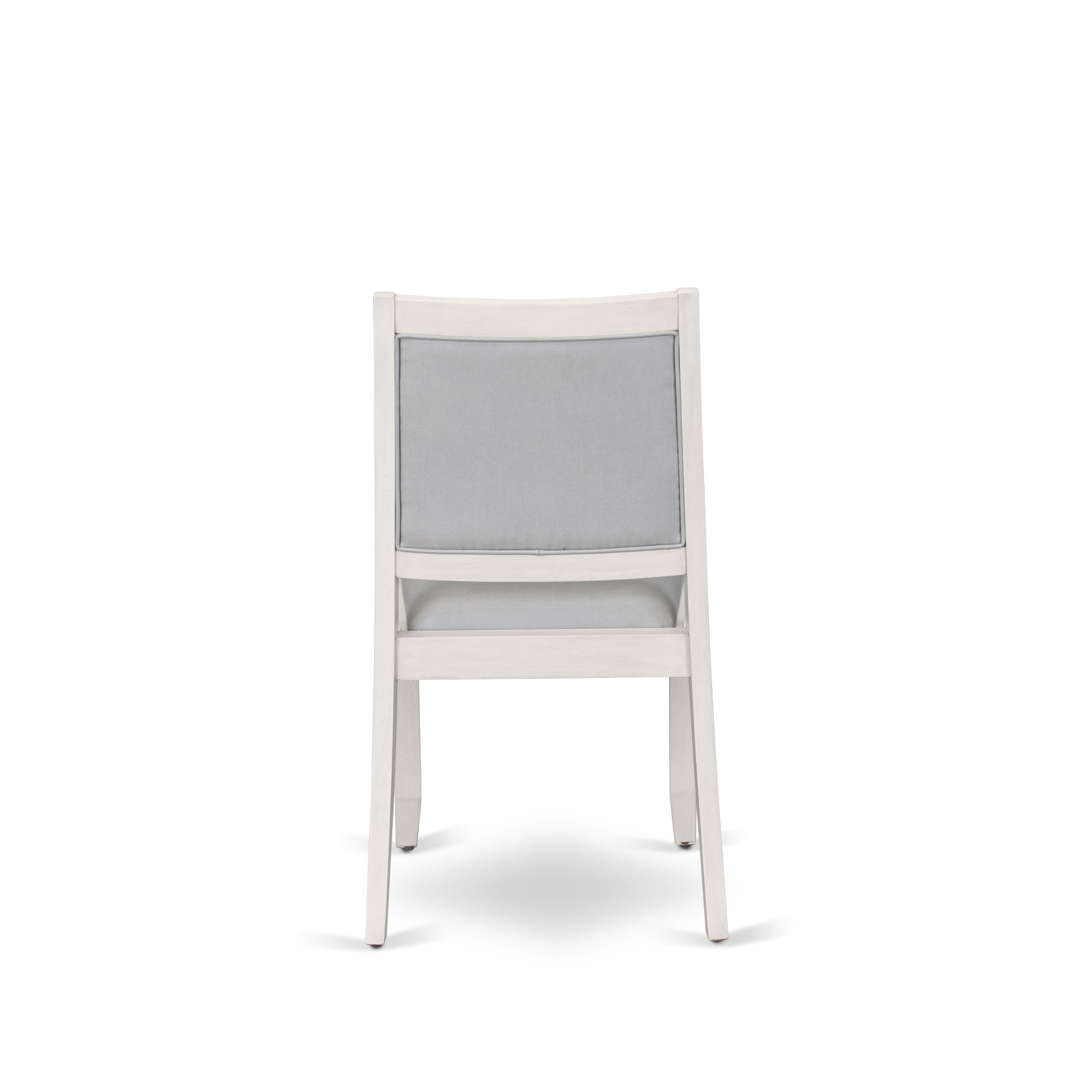 X02X2-20W-27 -5 Pieces Extendable Dining Set Includes a Rectangle Xtenczar Dining Table, 2 Light Gray Faux Leather Stackable Chairs and 2 Modern Benches, Antique White