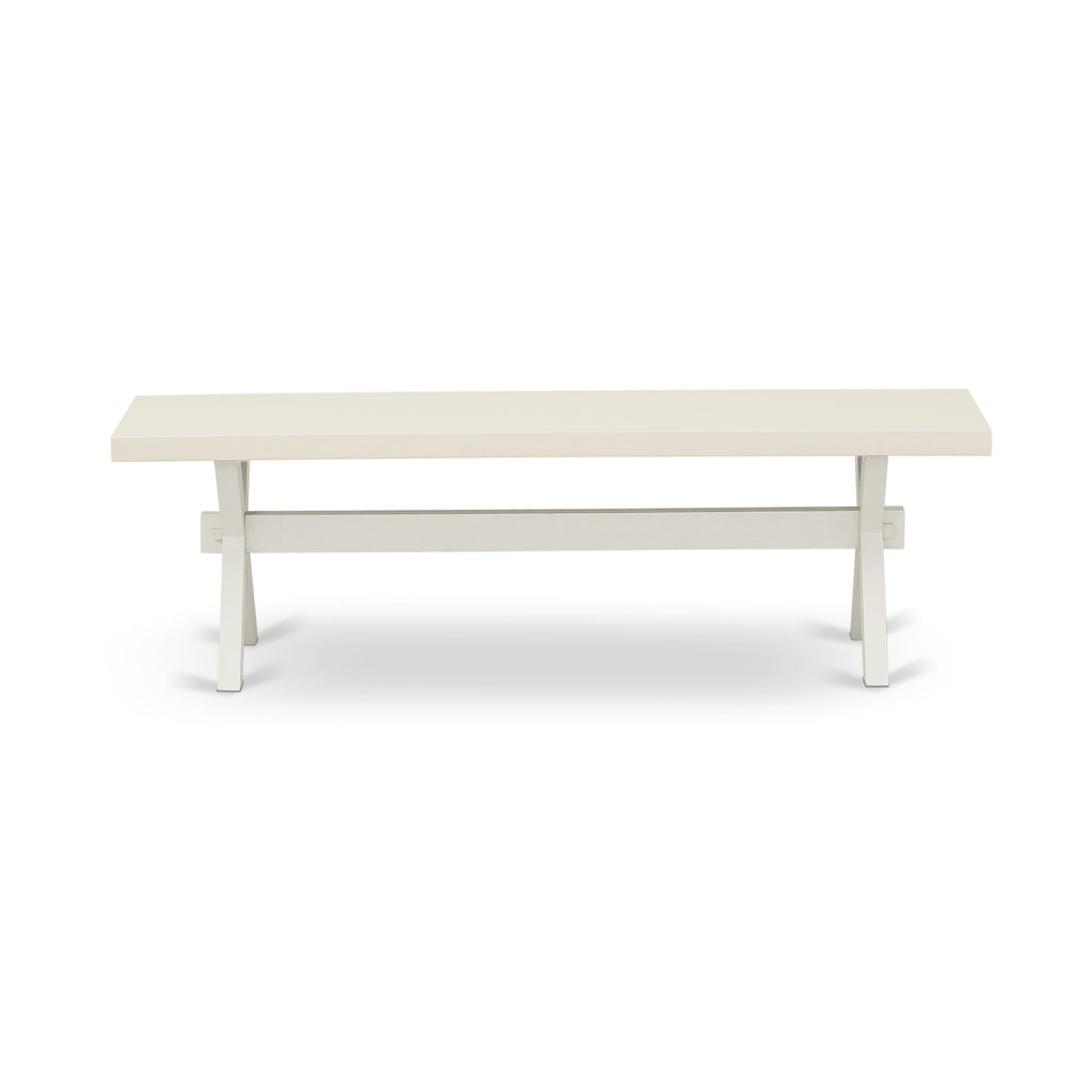 Juego de mesa de comedor de madera de 6 piezas East West Furniture con asiento de tela de lino y respaldo capitoné con botones. Sillas de cocina.