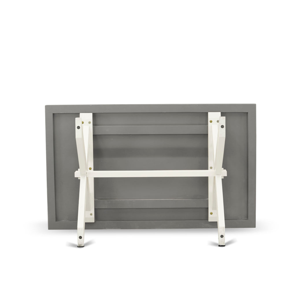 Mesa de cocina moderna estilo X de East West Furniture XT096: una mesa de comedor rectangular con patas elegantes