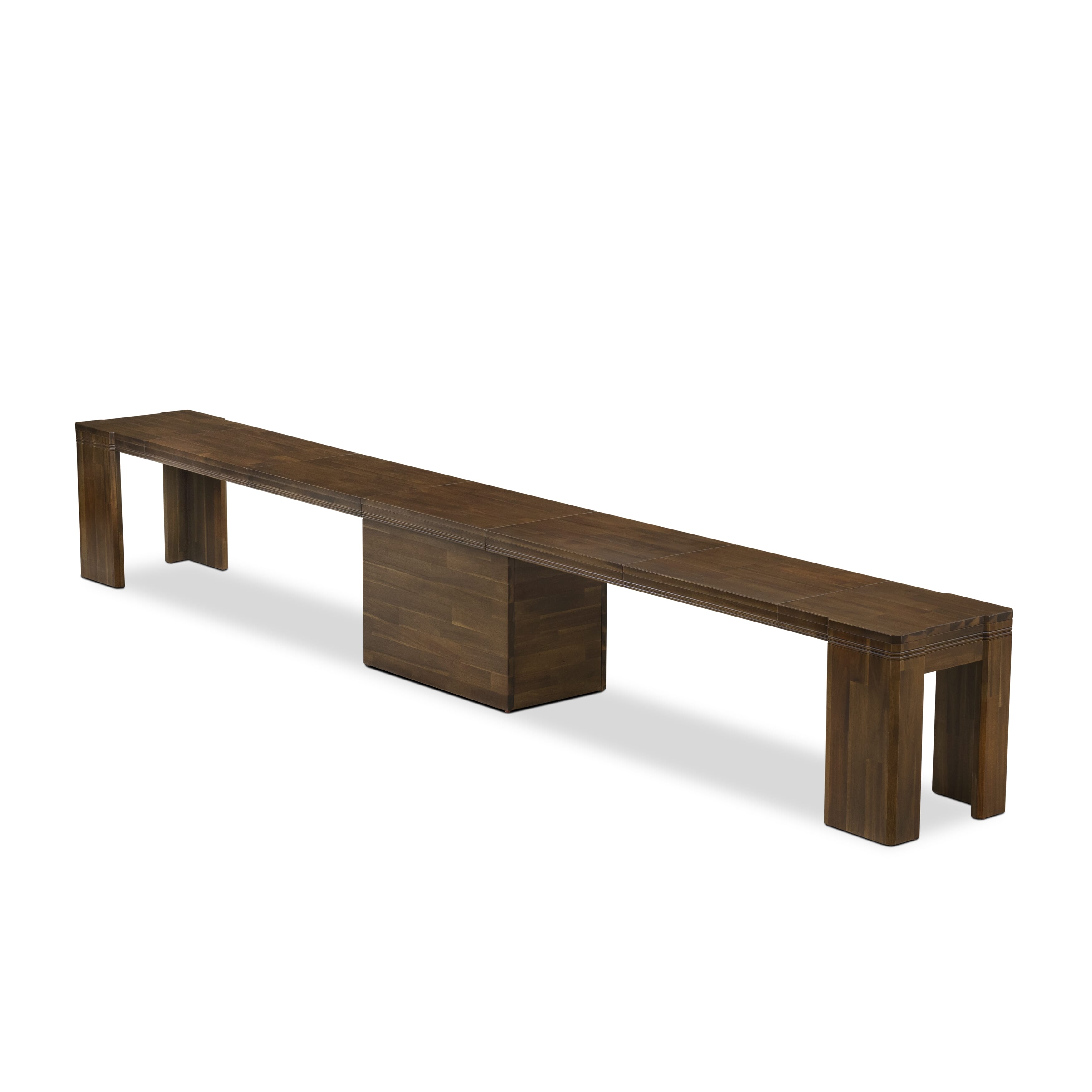 XTB-AWA-W - Extendable Dining Bench, Antique Walnut.
