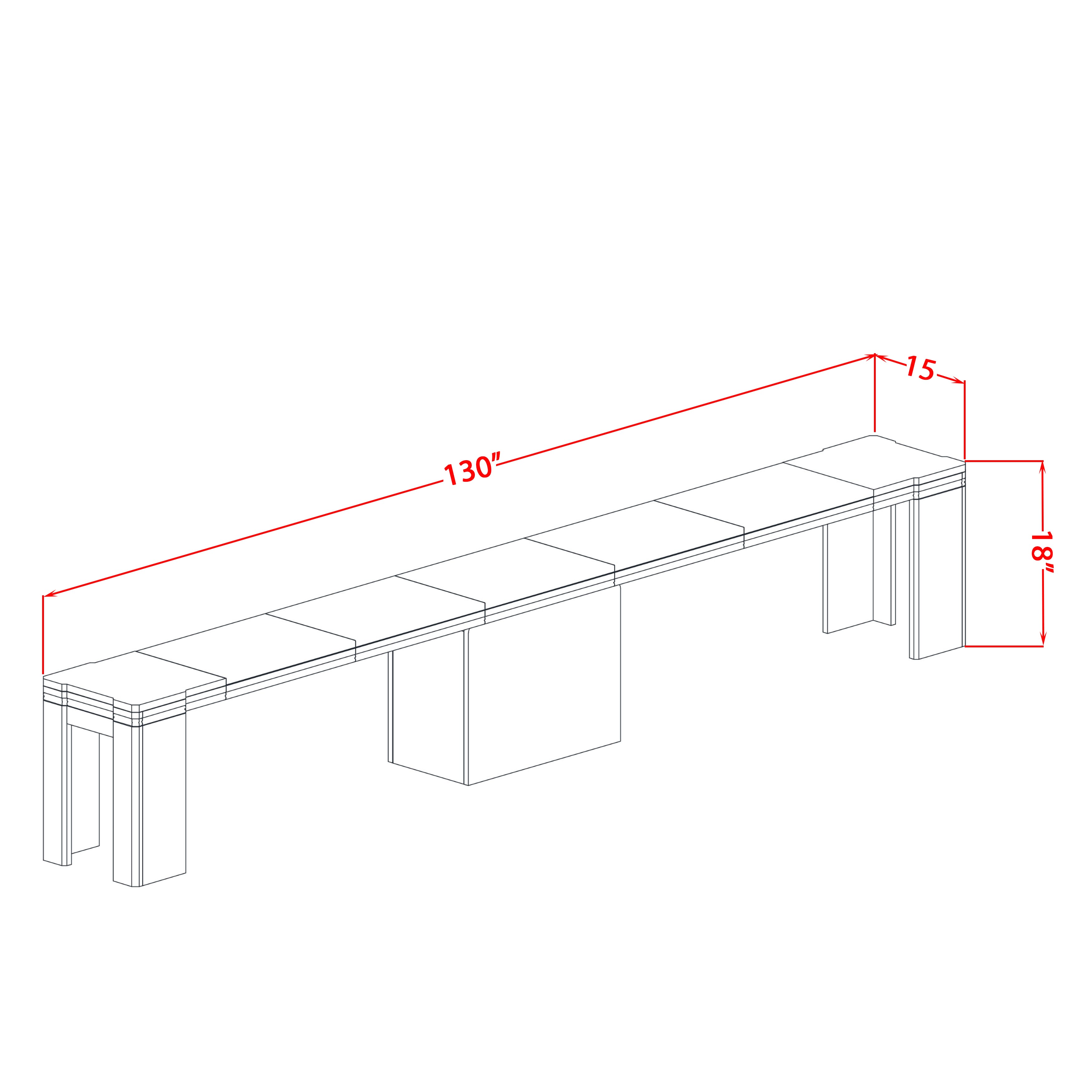 XTB-AWH-W- Extendable Dining Bench, Antique White.