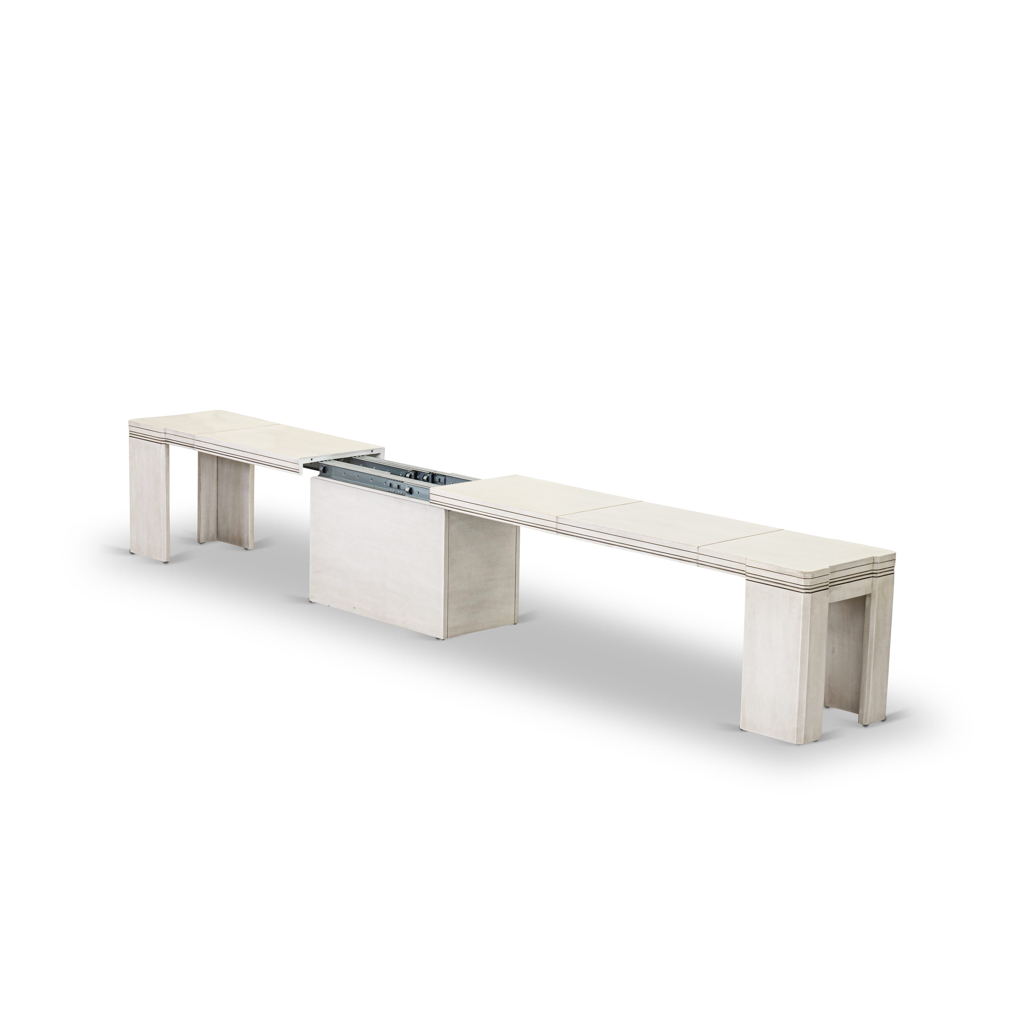 XTB-AWH-W- Extendable Dining Bench, Antique White.
