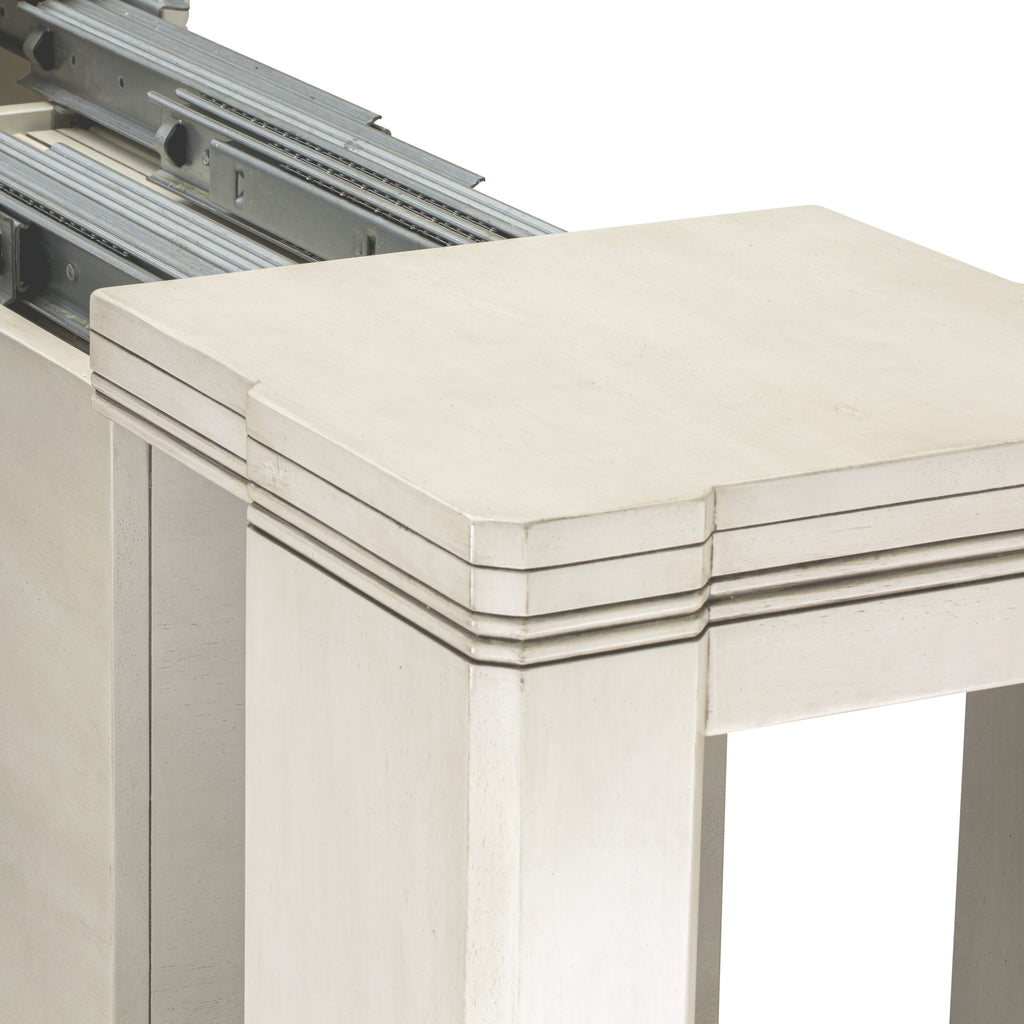 Luxe by East West Furniture X0000-20W-00 - 3 Pieces Extendable Kitchen Table Set Includes 1 Extendable Kitchen Table and 2 Modern Benches, Antique White.