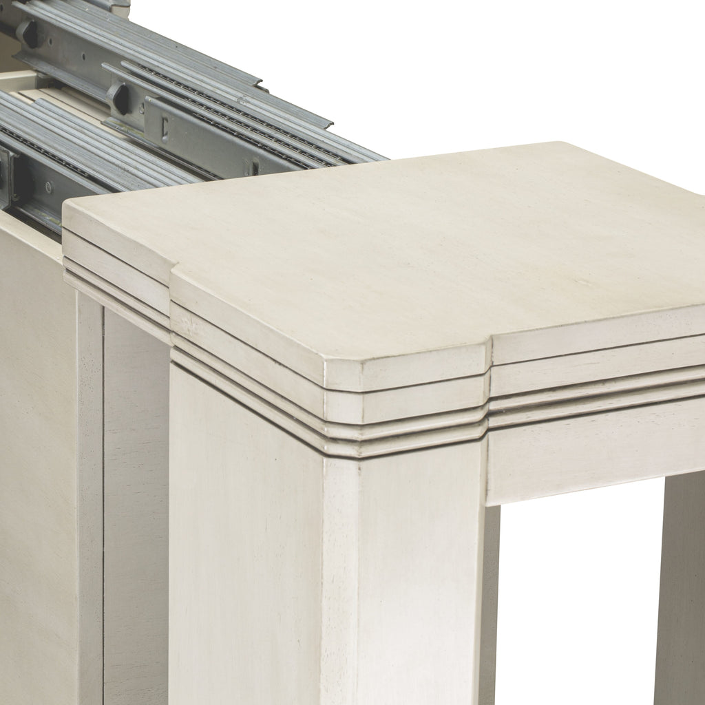 Luxe by East West Furniture X0000-20W-00 - 3 Pieces Extendable Kitchen Table Set Includes 1 Extendable Kitchen Table and 2 Modern Benches, Antique White.